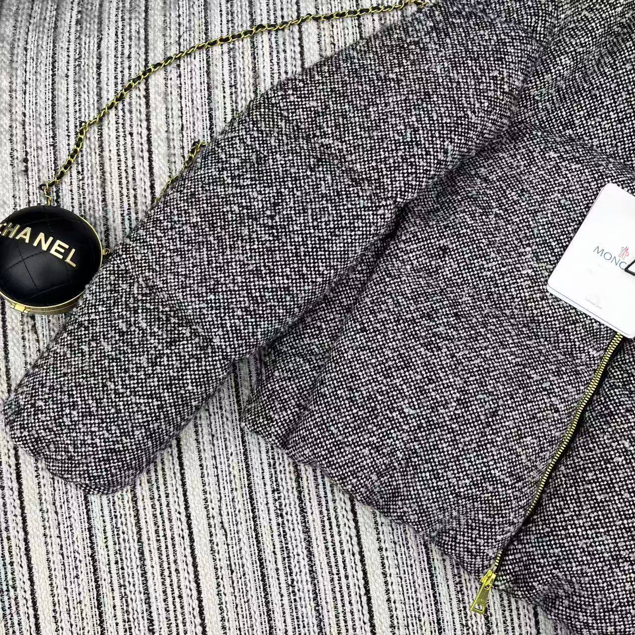 MC Brezesse Bouclé Short Jacket Grey Wool Down