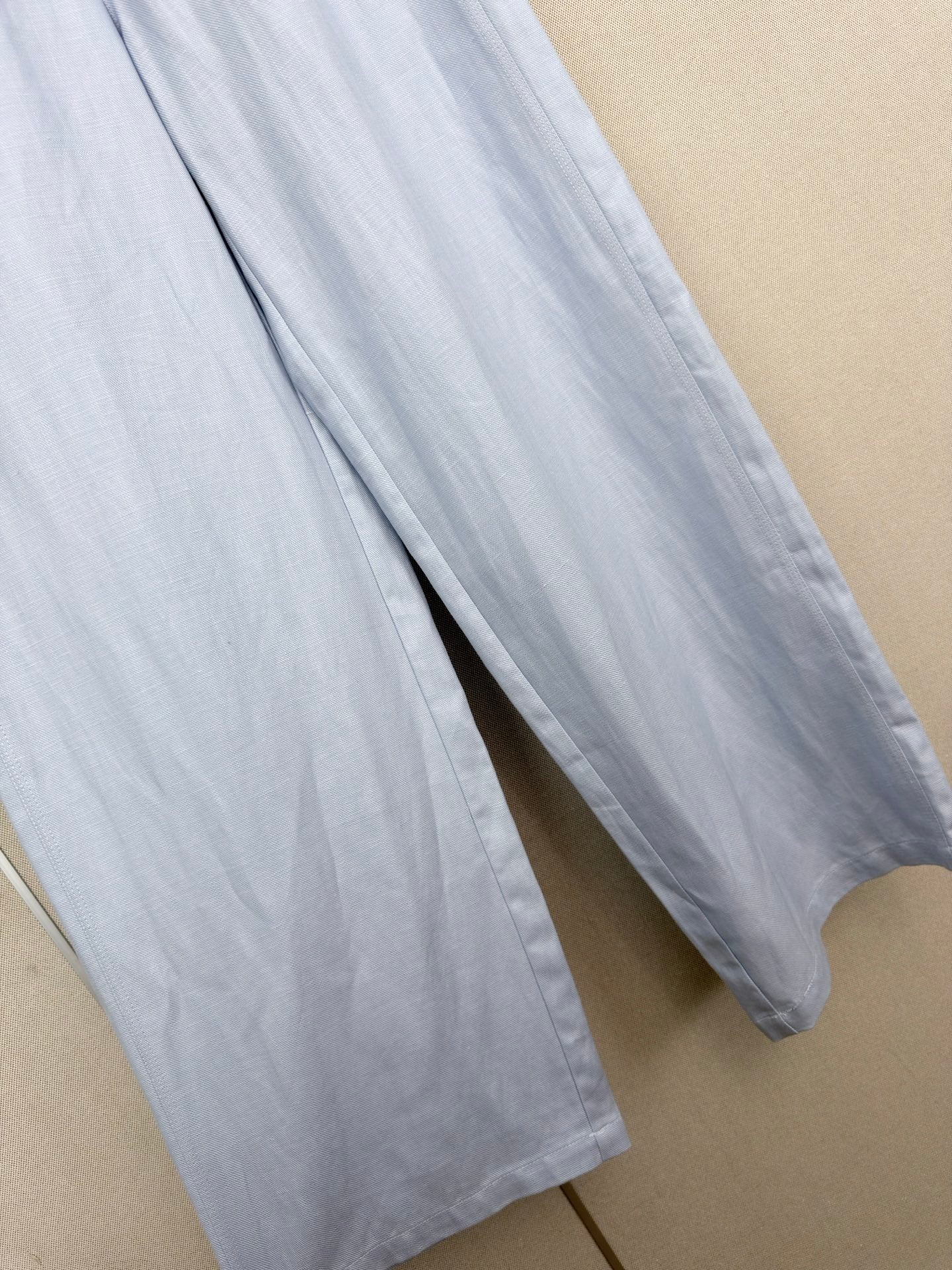 Loewe Wide-Leg Trousers Light Blue Cotton 379631