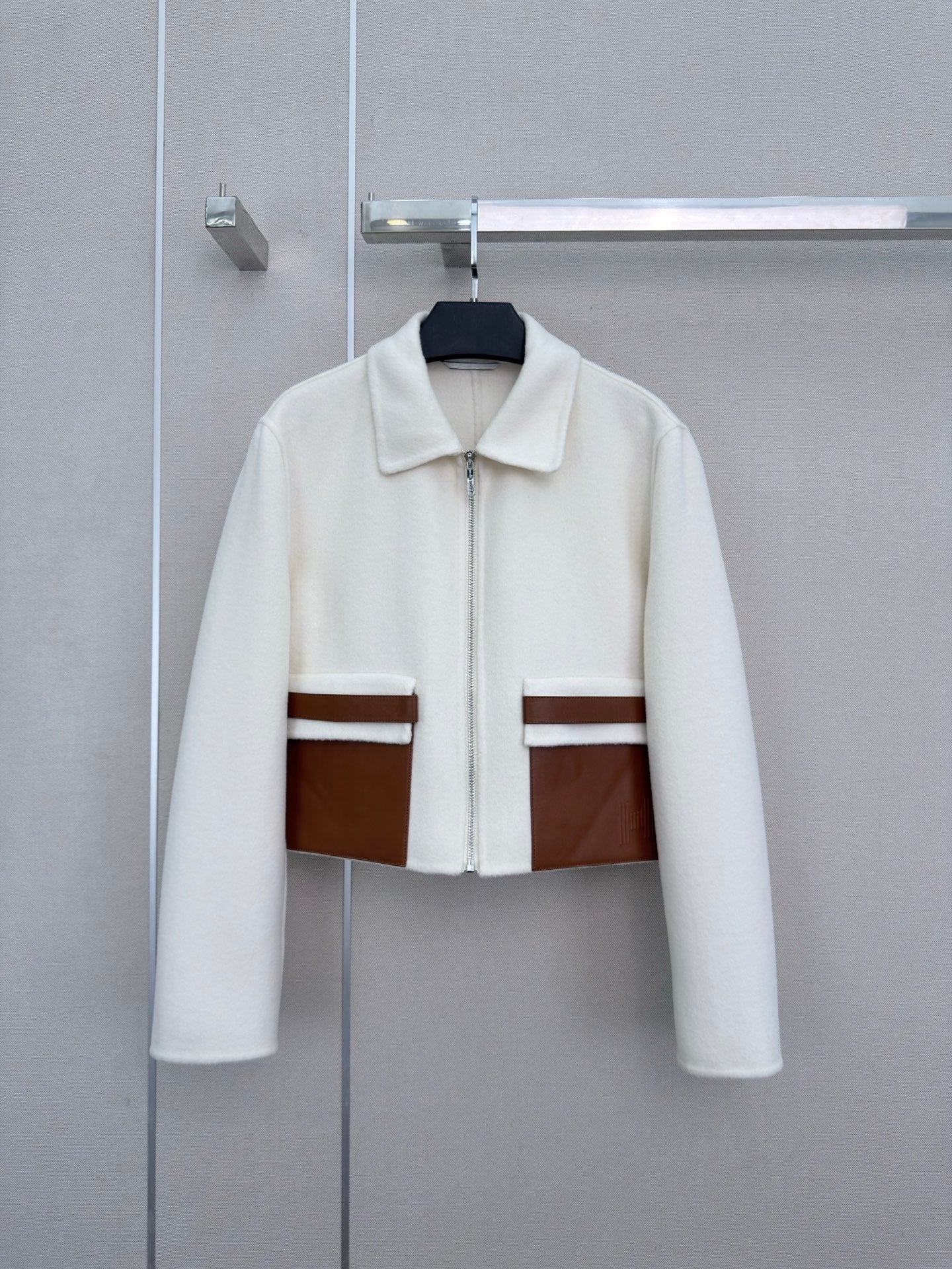 HM 26s Double-Sided Lapel Coat White Cashmere 407085