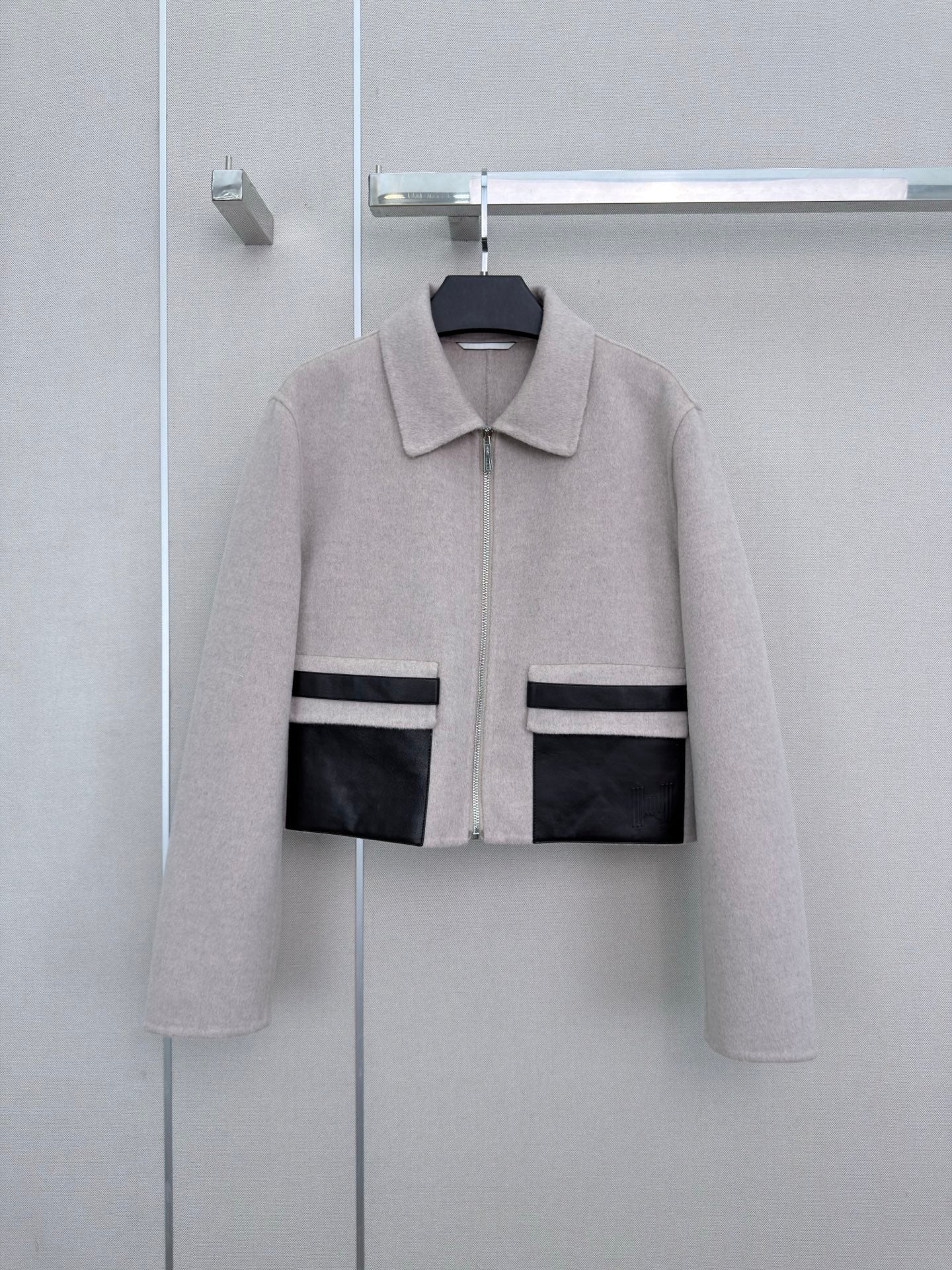 HM 26s Double-Sided Lapel Coat Light Grey Cashmere 407087