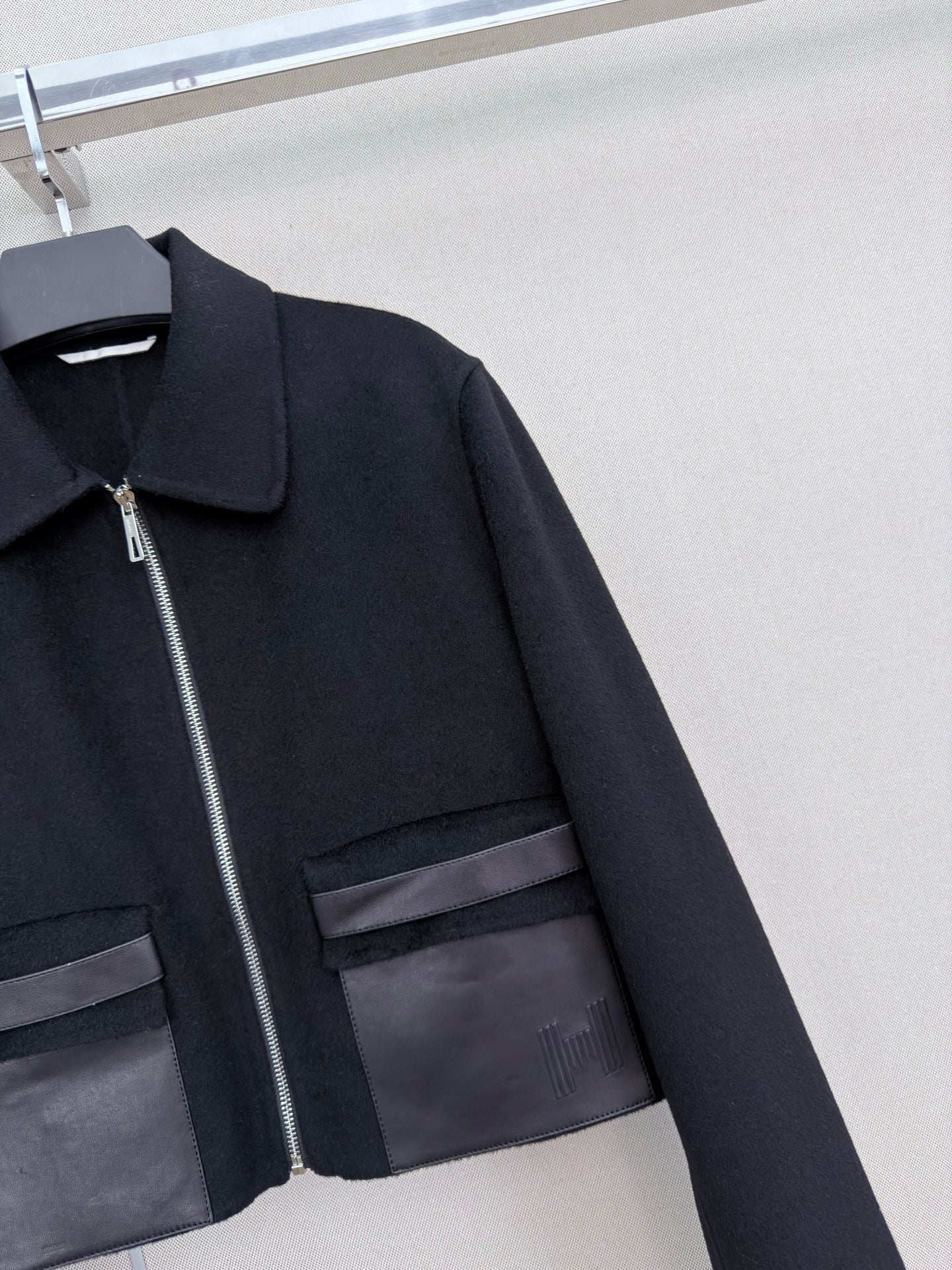 HM 26s Double-Sided Lapel Coat Black Cashmere 407086