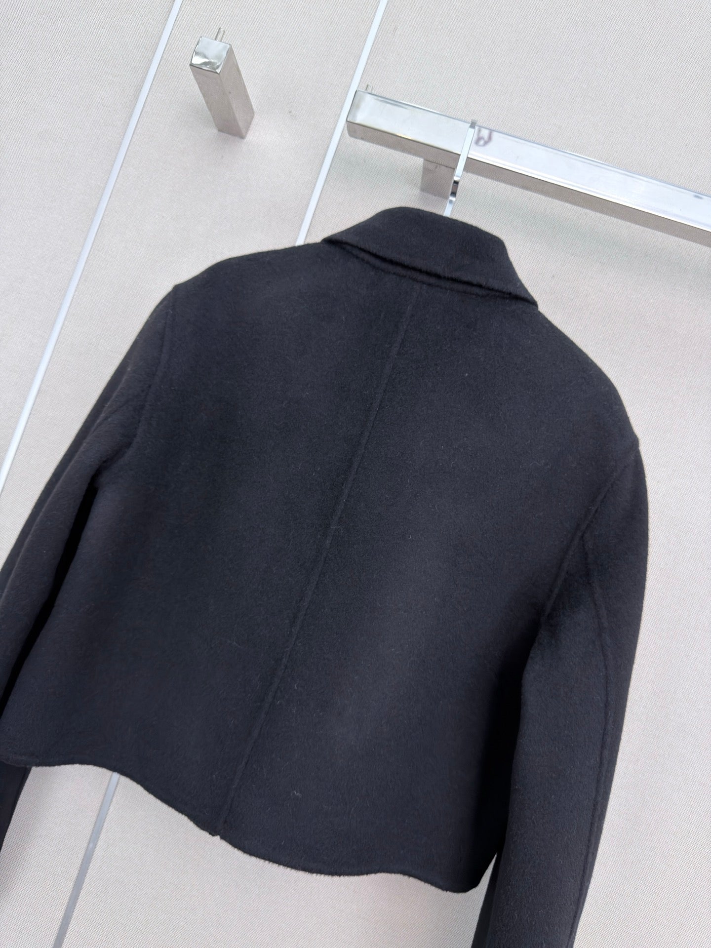HM 26s Double-Sided Lapel Coat Black Cashmere 407086