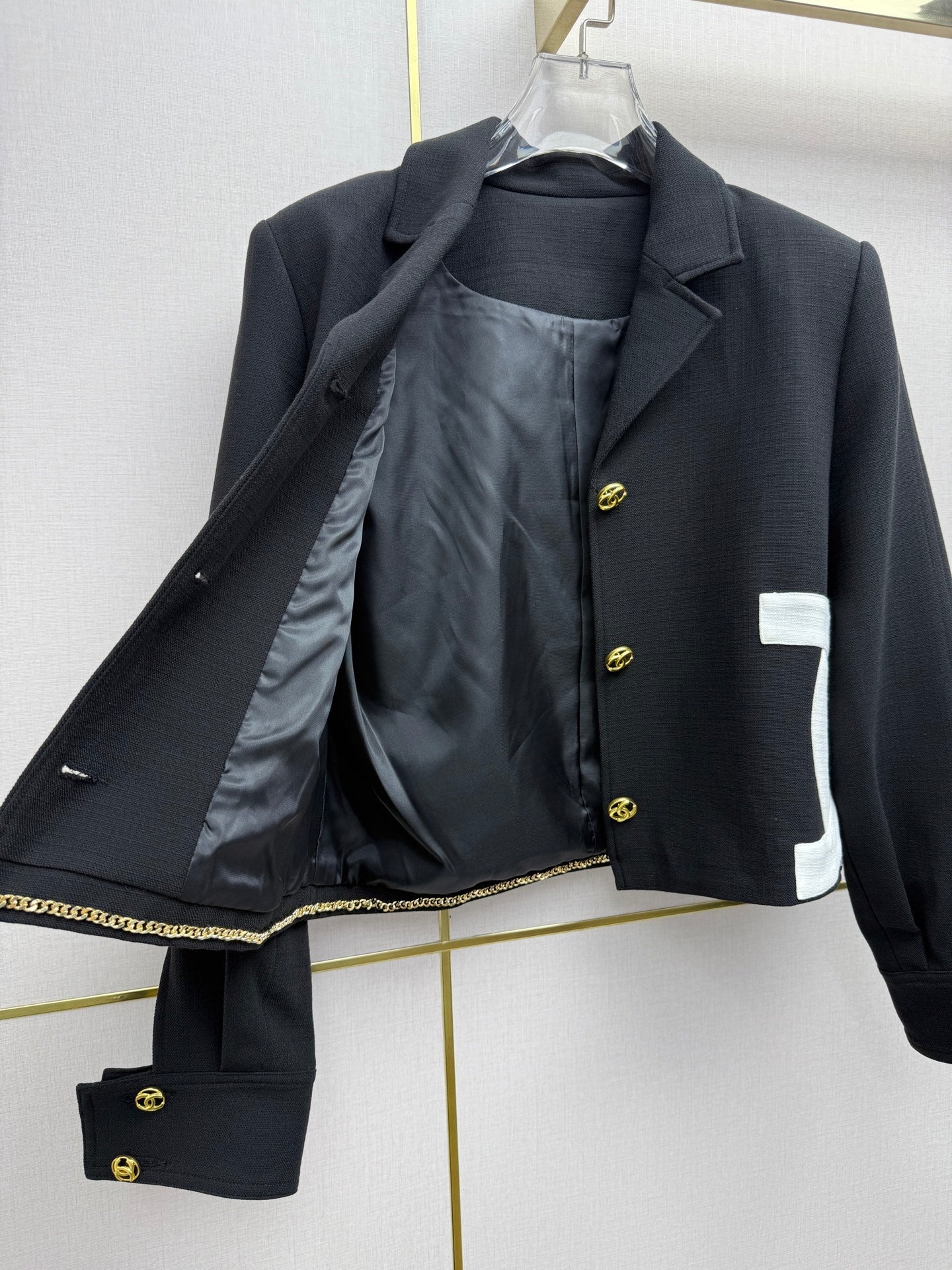 CC 26s Cruise 2026/27 Suit Jacket Black Cotton 421847
