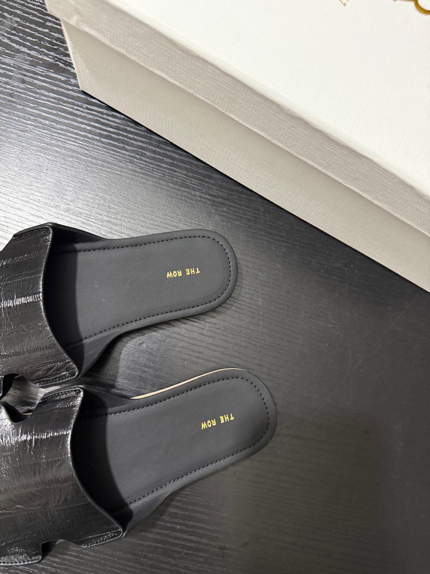 The Row Sandal Black Cowhide 334158