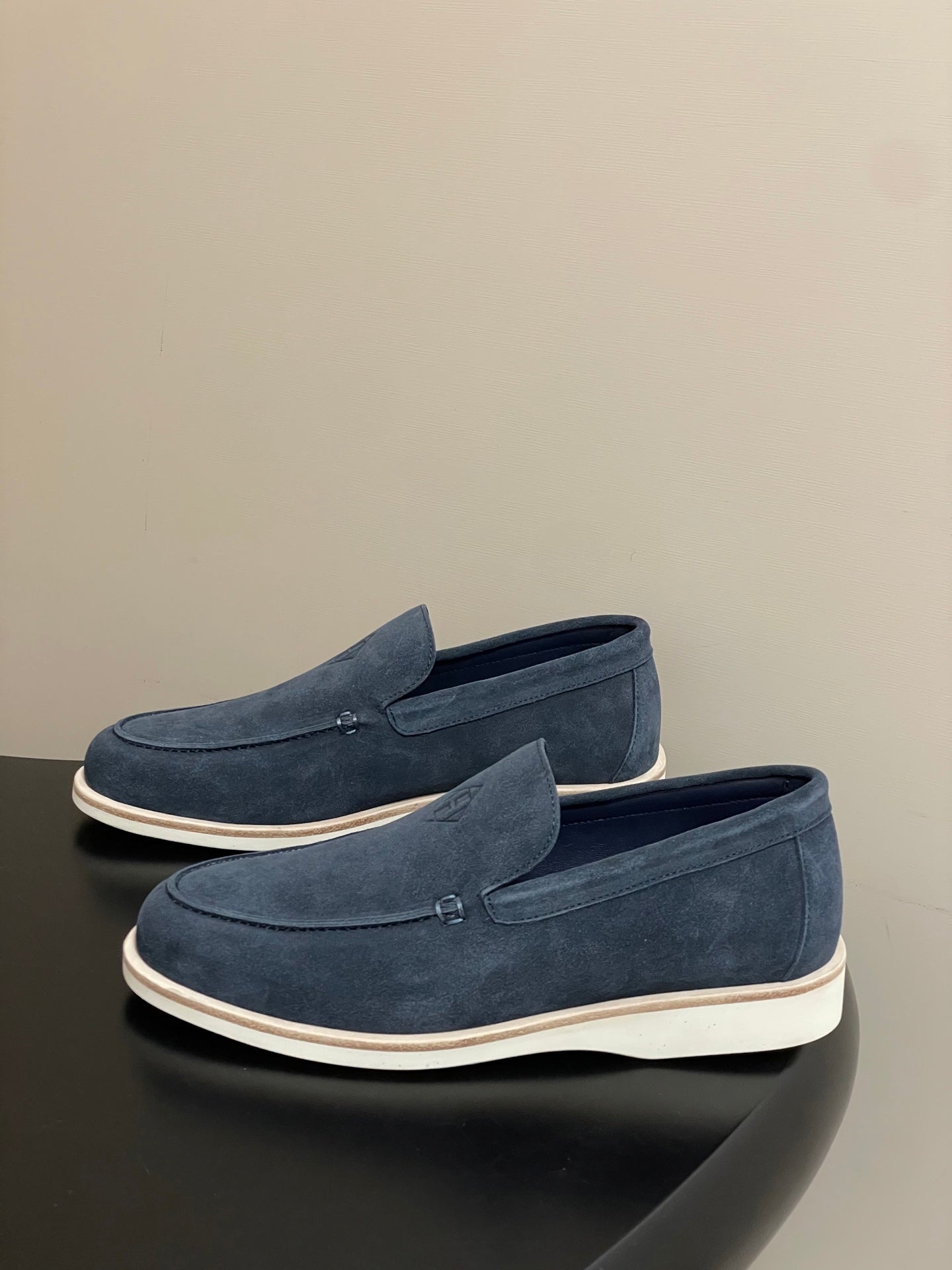 HM Low Loafers Blue Suede 593660