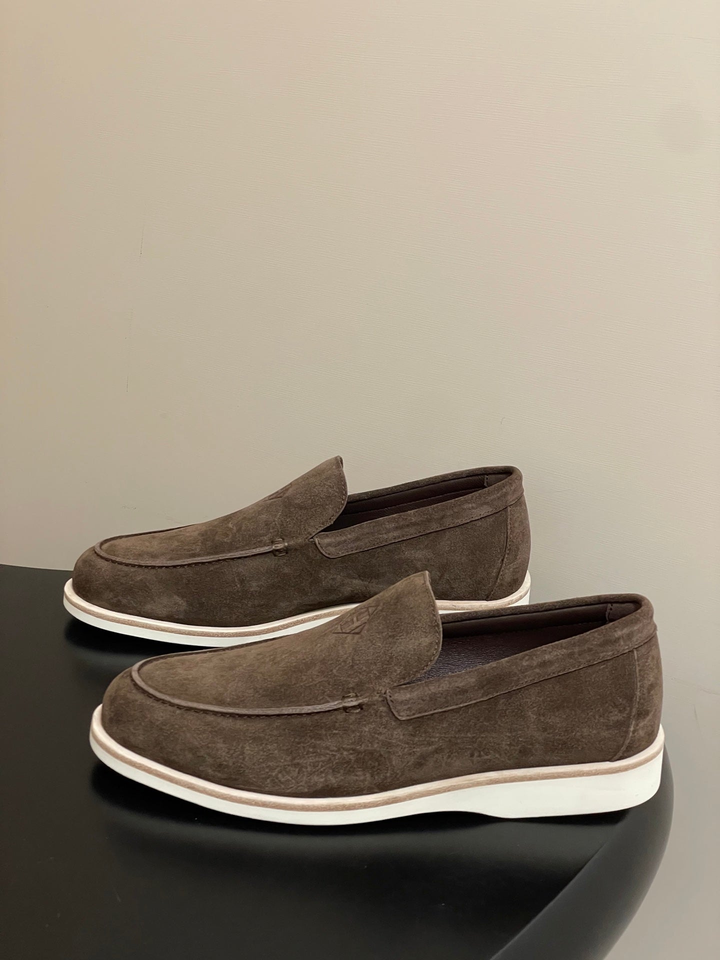 HM Low Loafers Dark Brown Suede 593662
