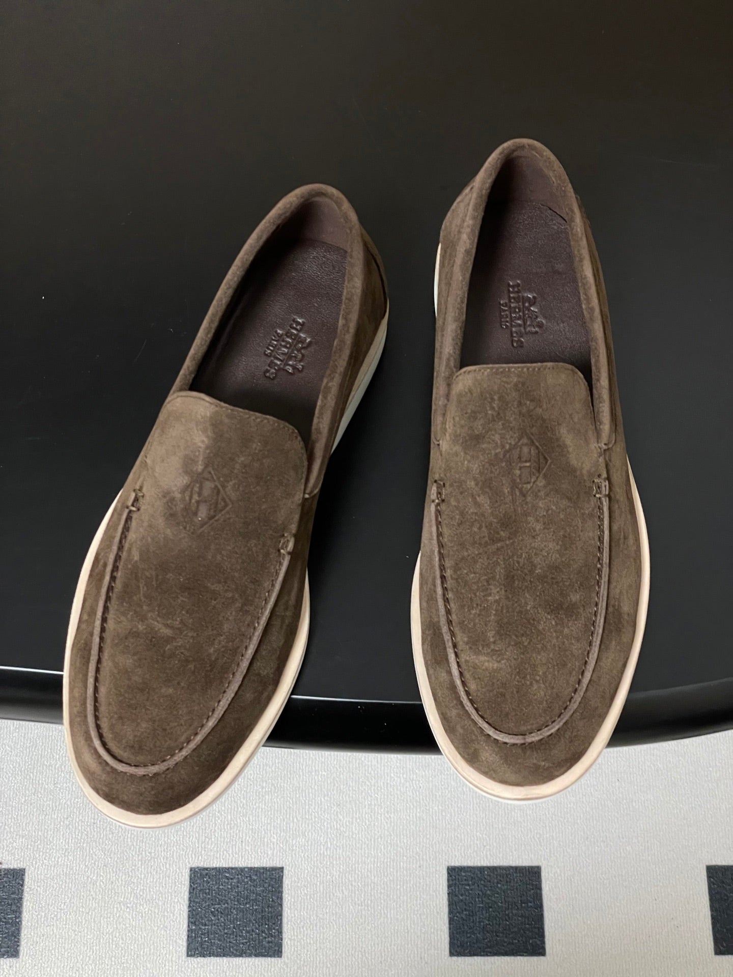 HM Low Loafers Dark Brown Suede 593662
