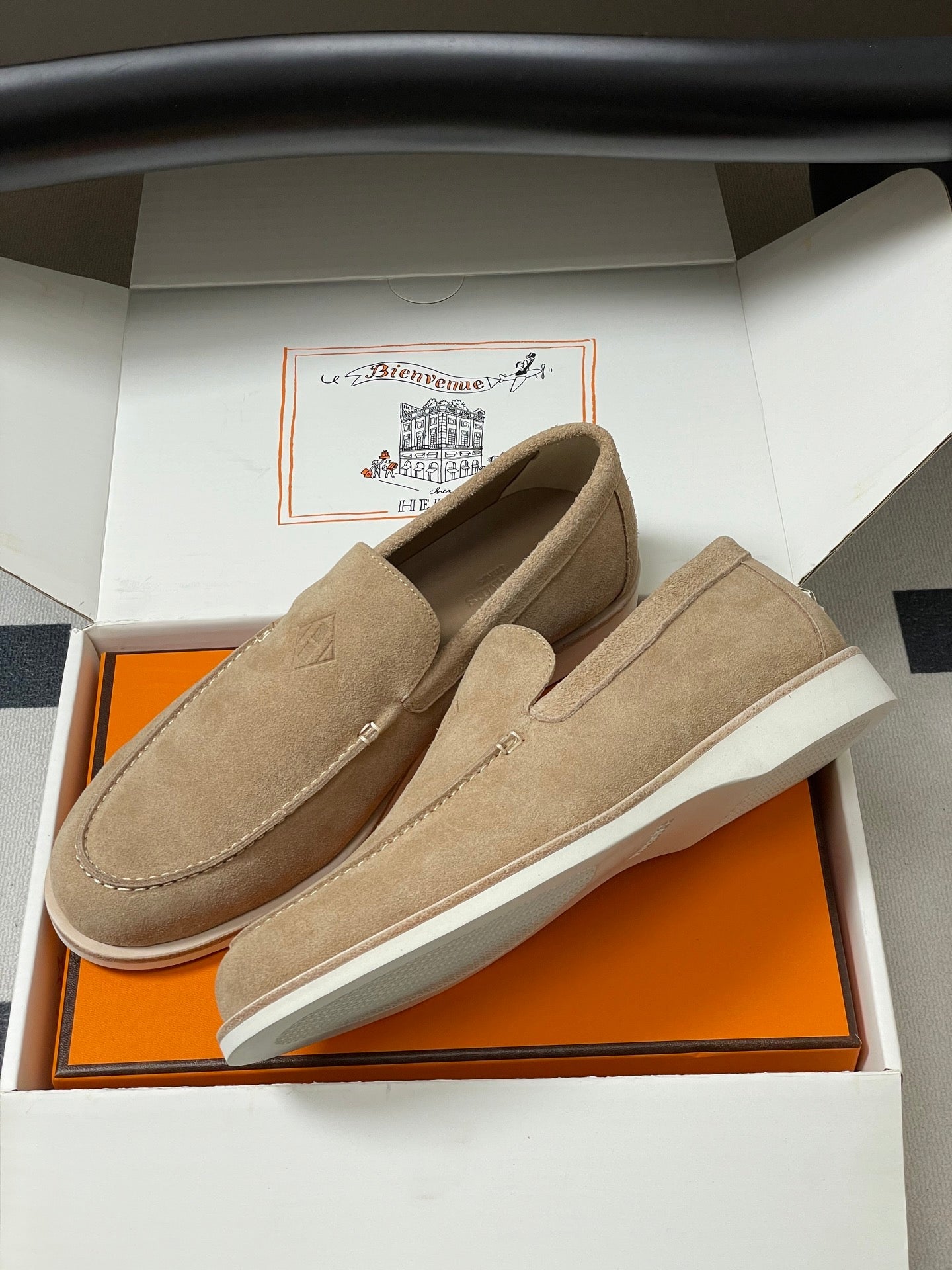 HM Low Loafers Light Khahi Suede 593664