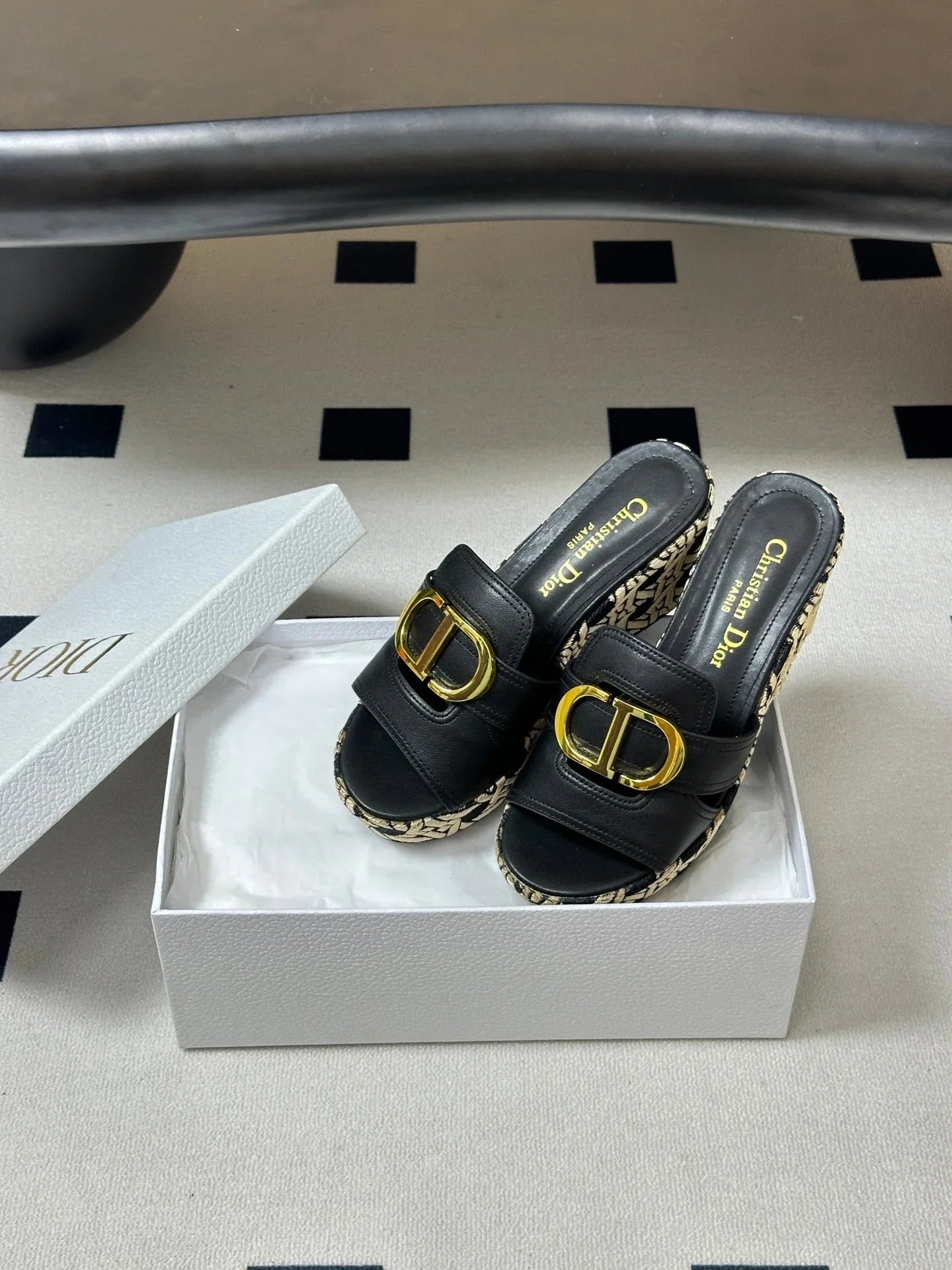 Dior 2026 Platform Sandals 90mm Cowhide 884505
