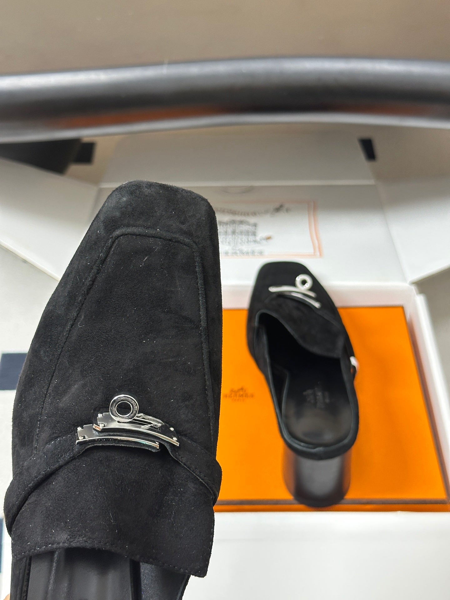 HM Blossom Mule 65mm Black Suede 902906