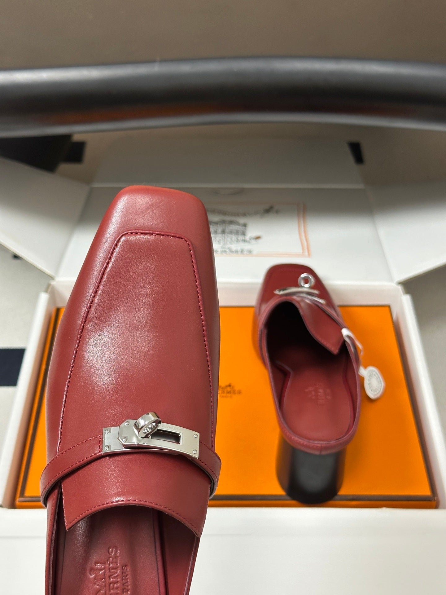 HM Blossom Mule 65mm Burgundy Sheepskin 902907