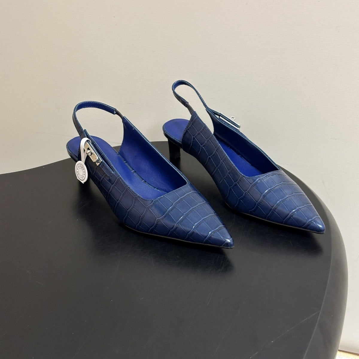 HM 26s Lover Slingbacks 4cm Blue Croc 150536