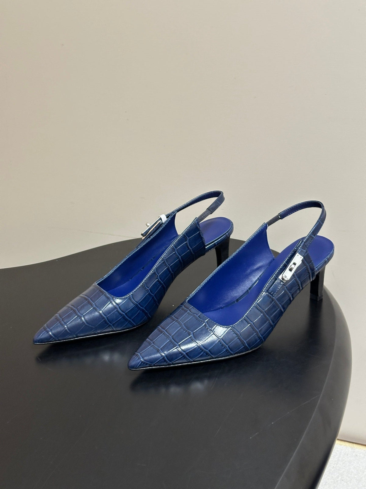 HM 26s Lover Slingbacks 8cm Blue Croc 150541