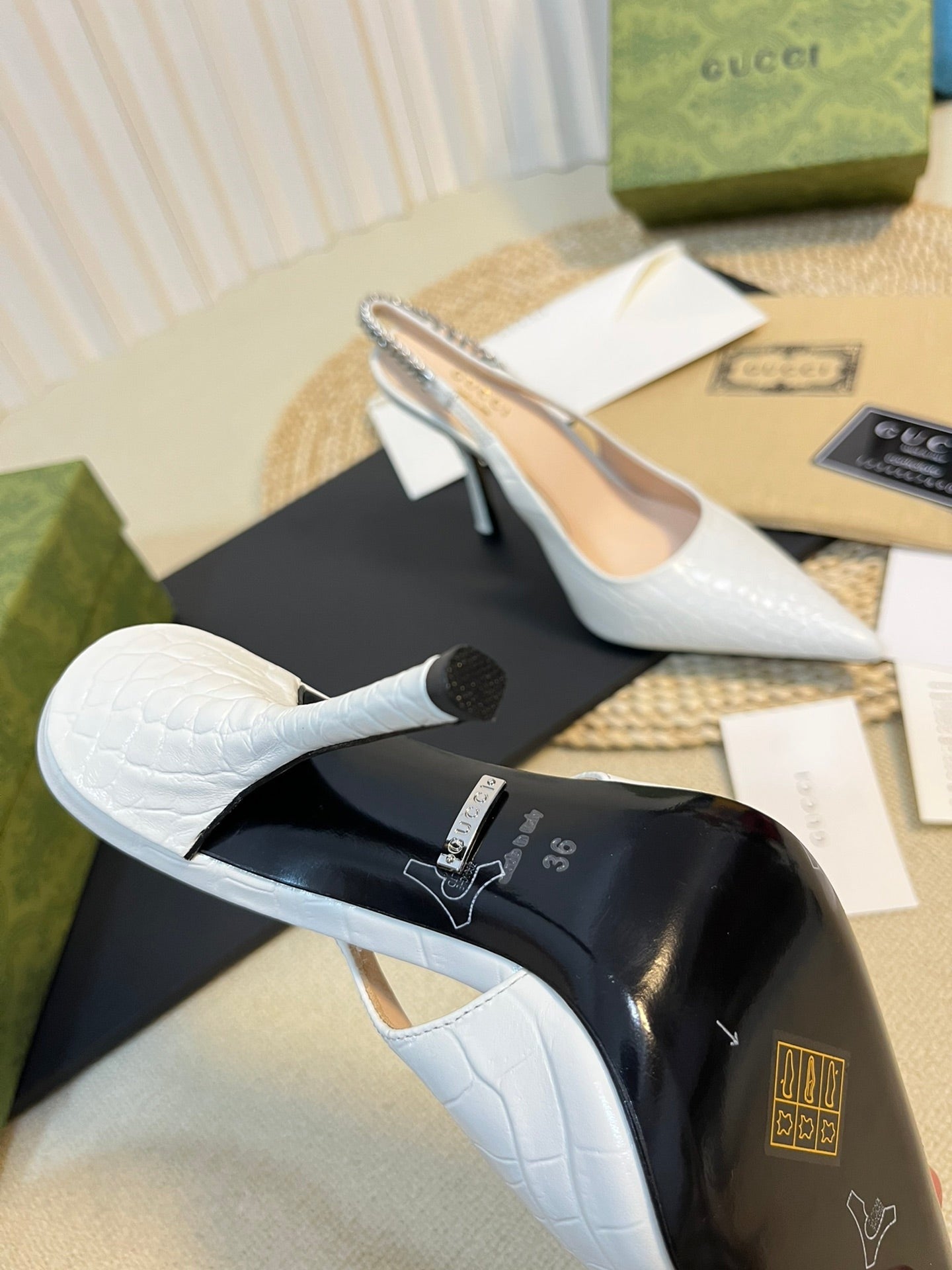 GG Women's High Heels White