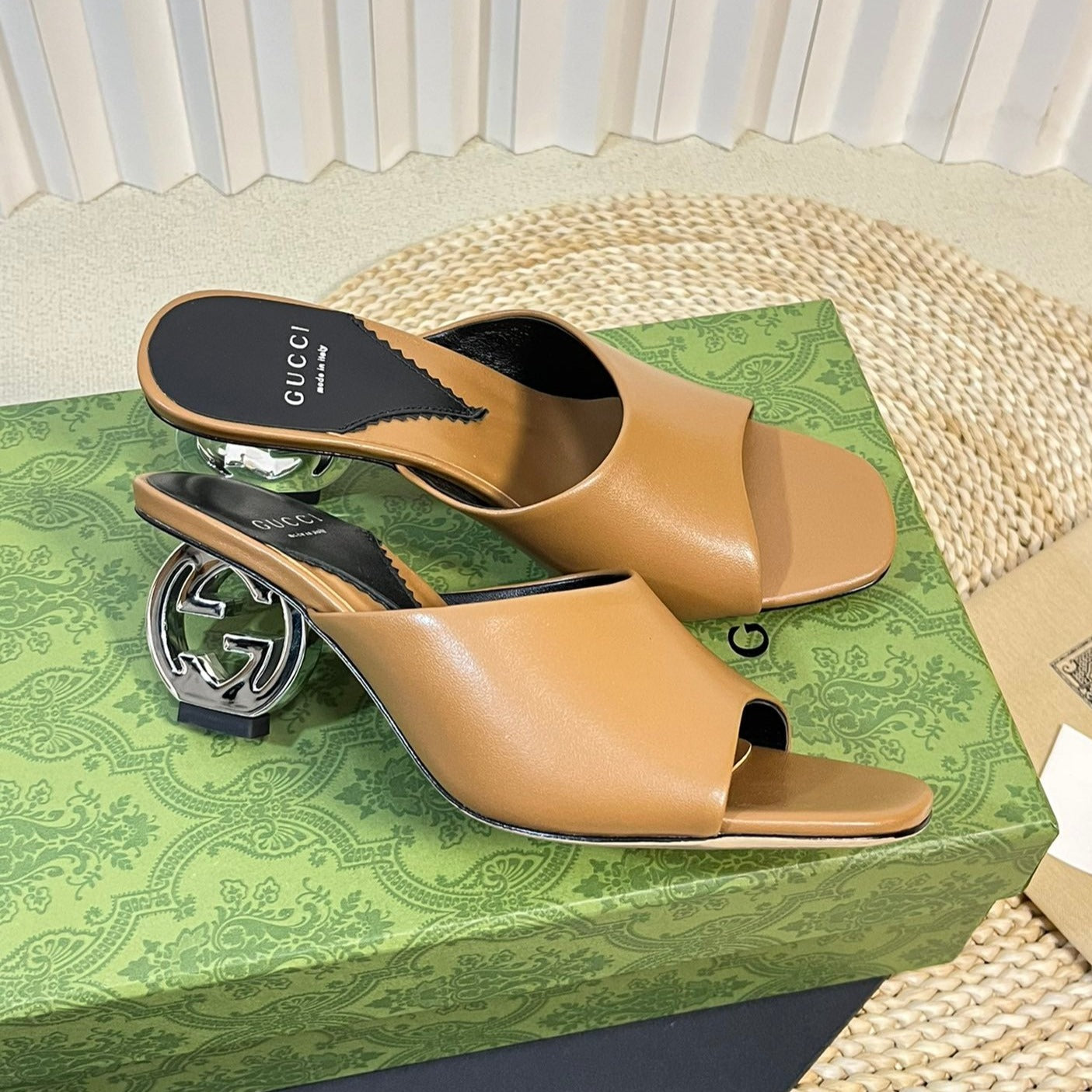 GG Women's Heeled Sandals Gingerbread Brown