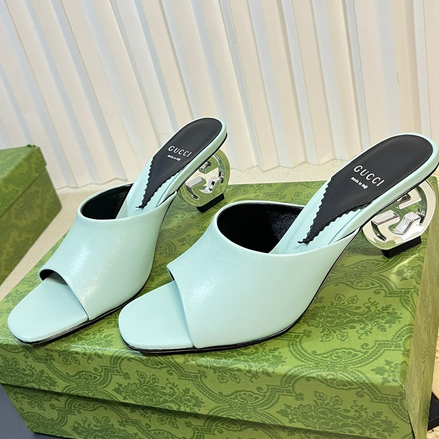 GG Women's Heeled Sandals Vivid Sky Blue