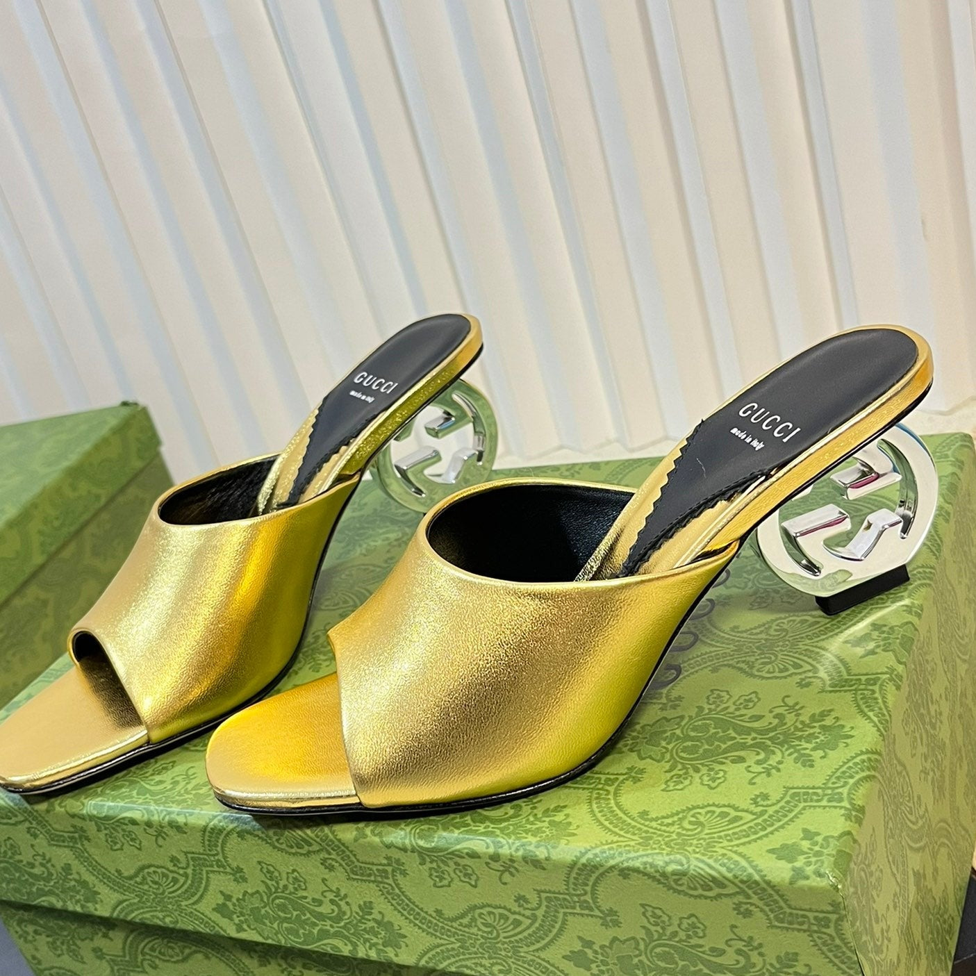 GG Women's Heeled Sandals Golden