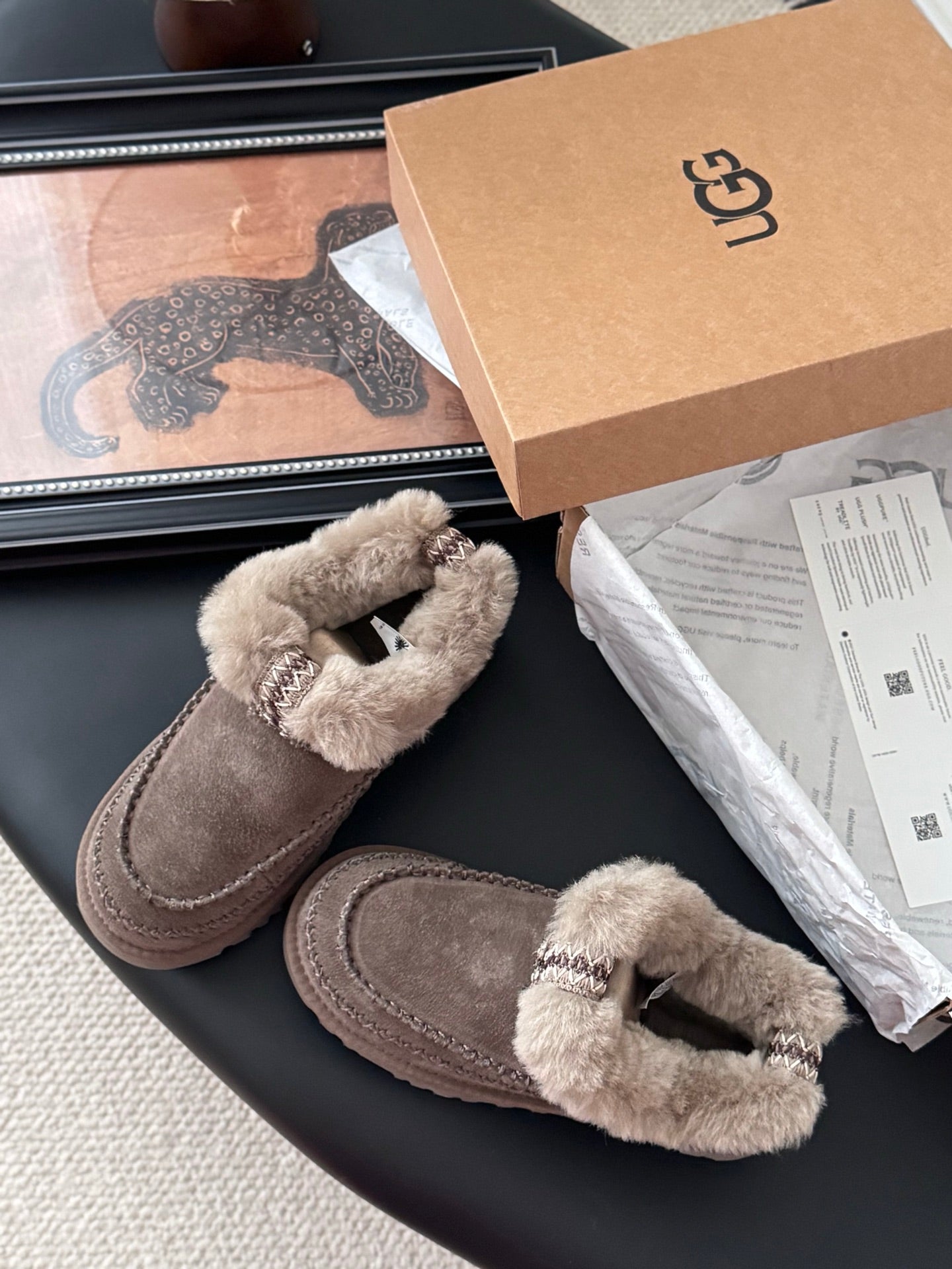 UGG Classic Ultra Mini Alpine Boots Coffeee Wool Suede 508054