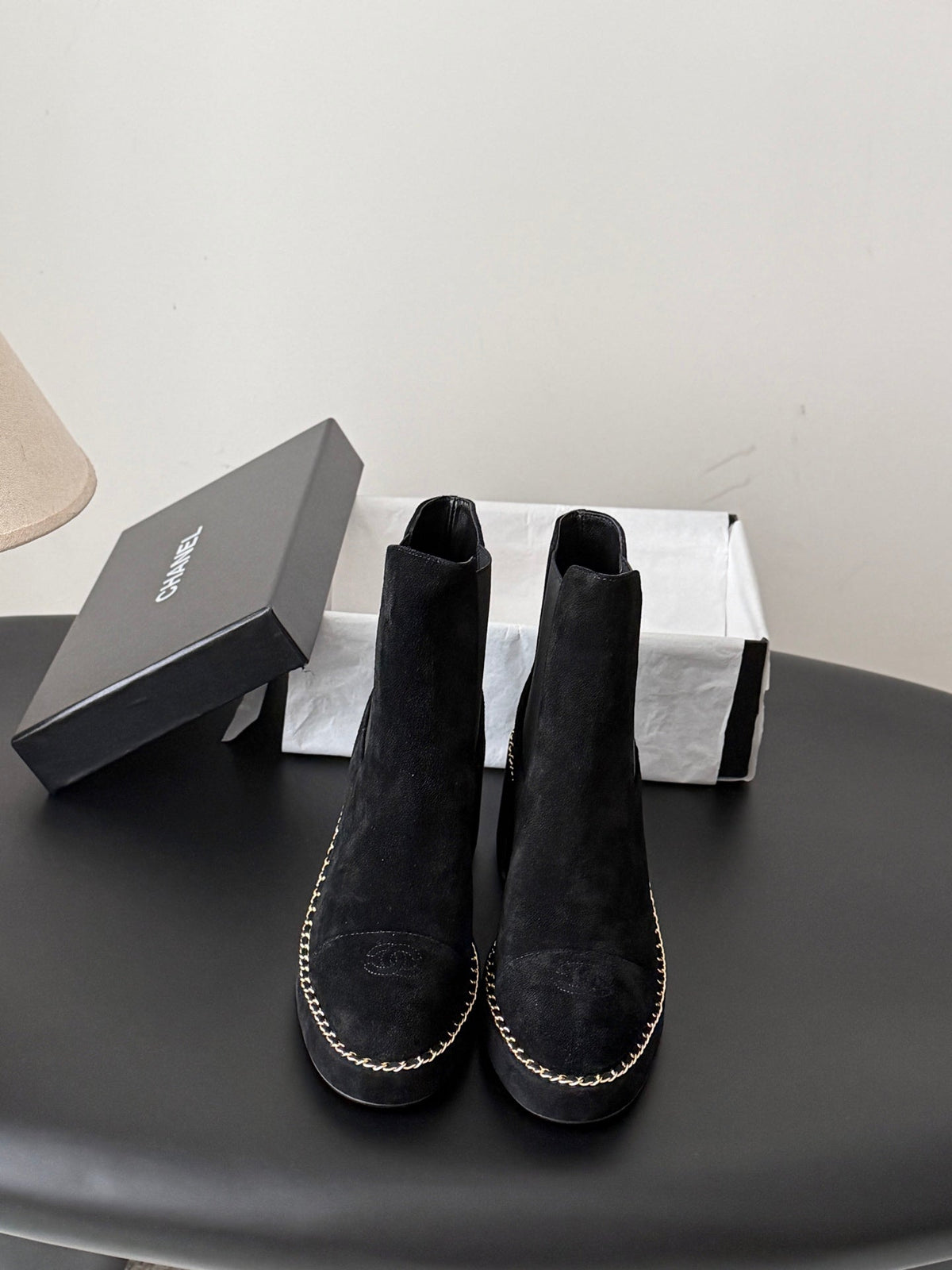 CC 26s Chelsea Ankle Boots Black Suede 122415