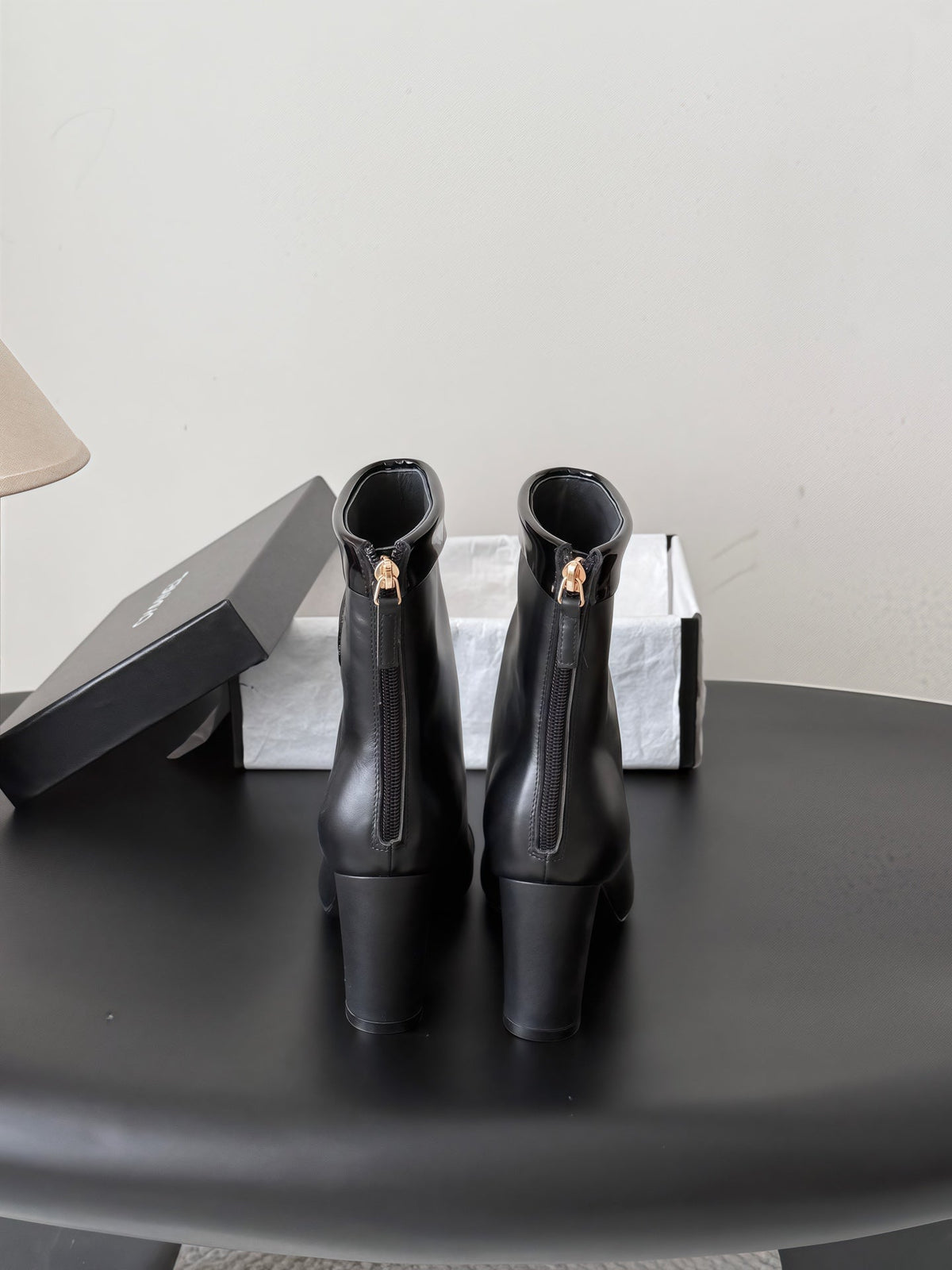 CC 26s Ankle Boots Black Black Leather Patent 127856