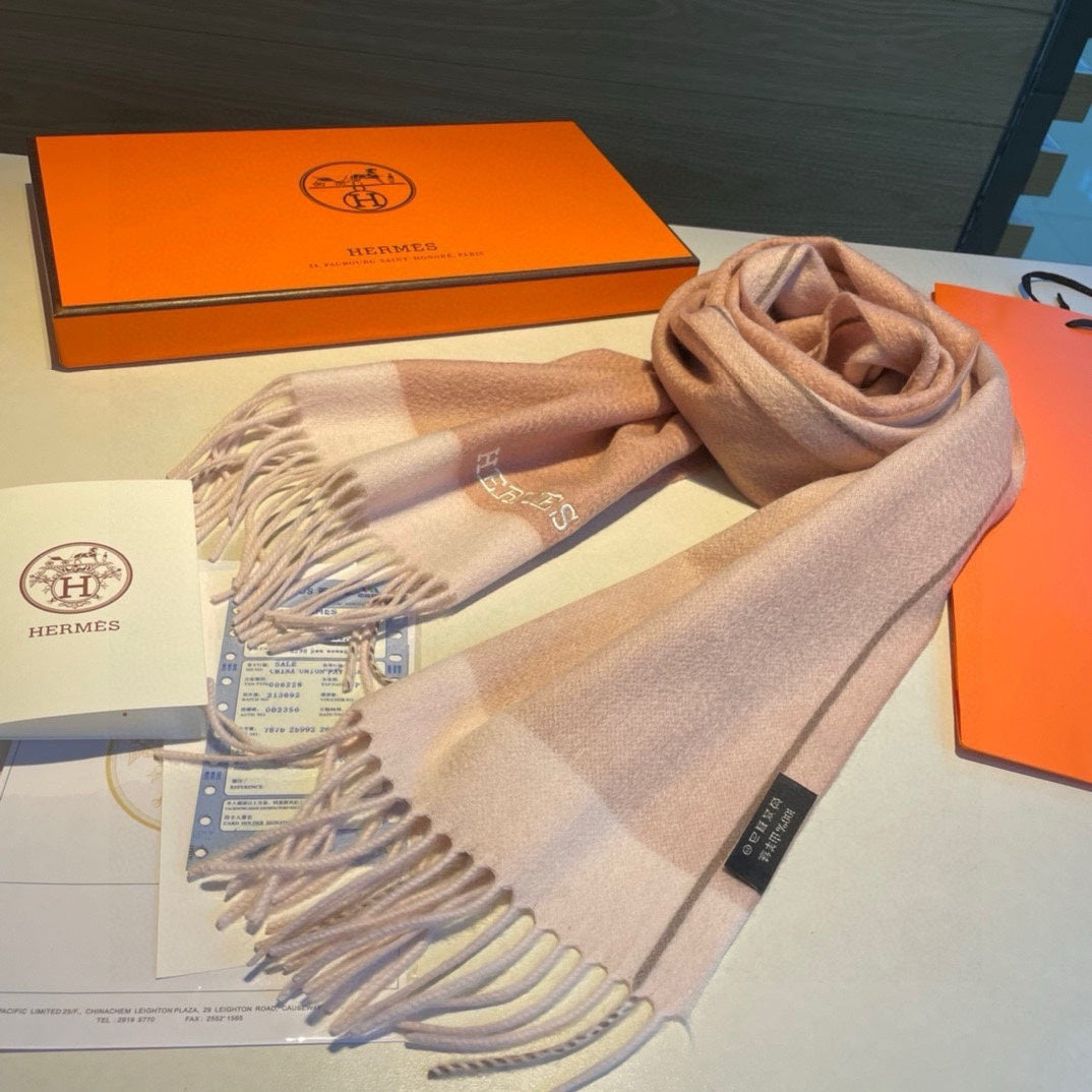 Scarf 180 CM In Pink Mix Light Pink Cashmere 398202