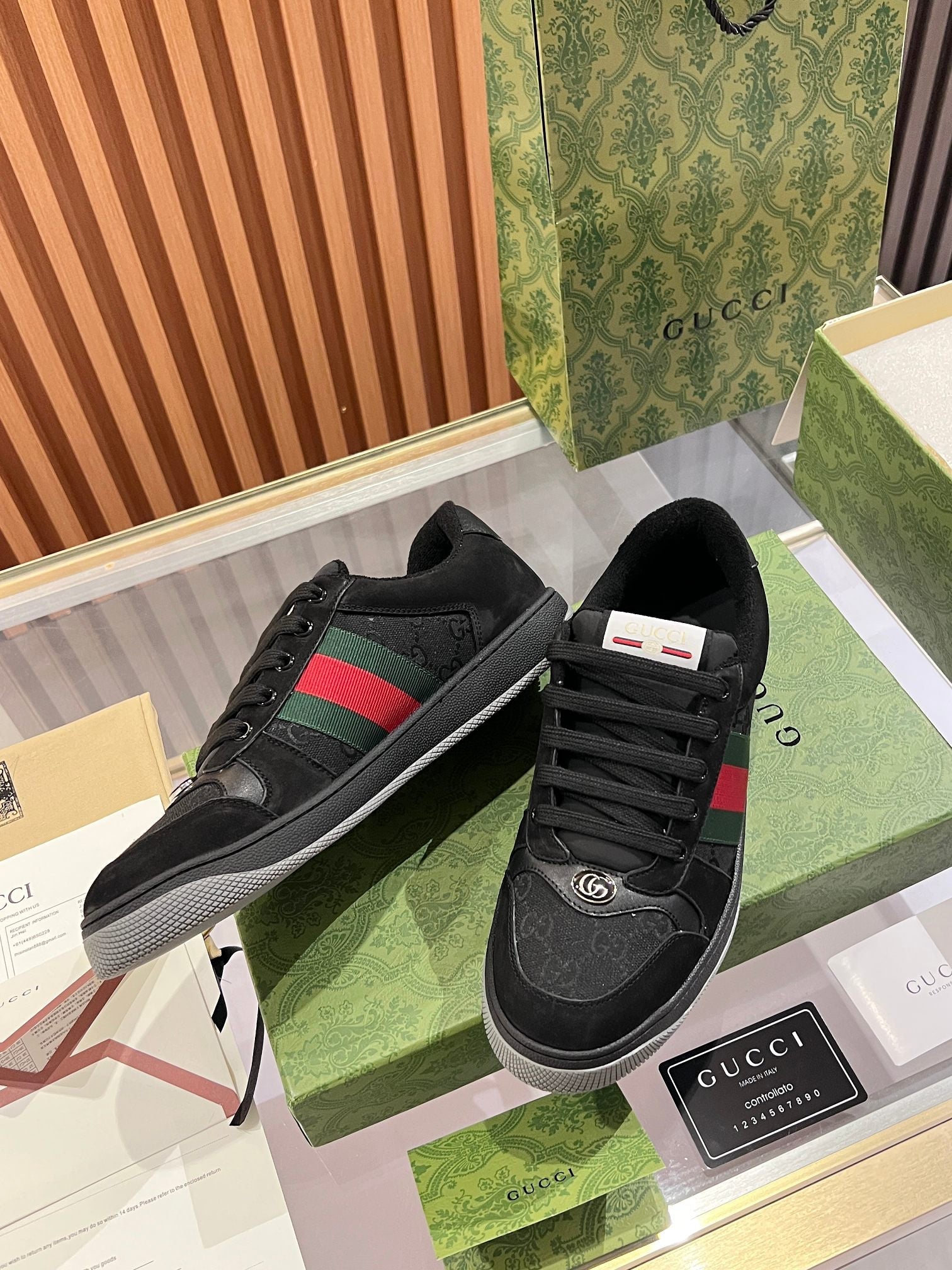 GG 26s Ripstop Sneakers Canvas Leather 996959