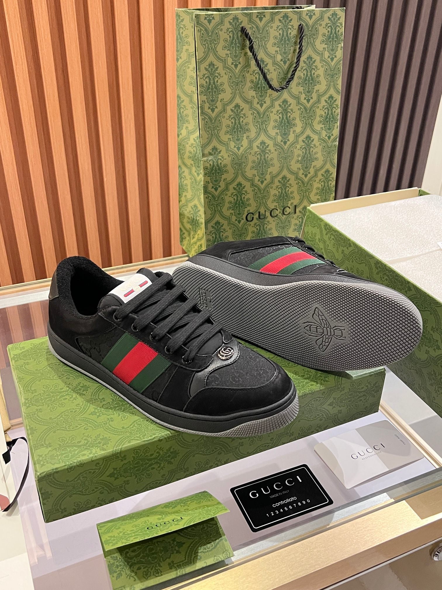GG 26s Ripstop Sneakers Canvas Leather 996959