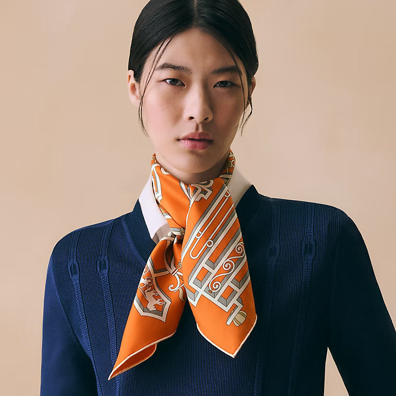 HM Scarf 90x90 Colorful Twill Silk 510877