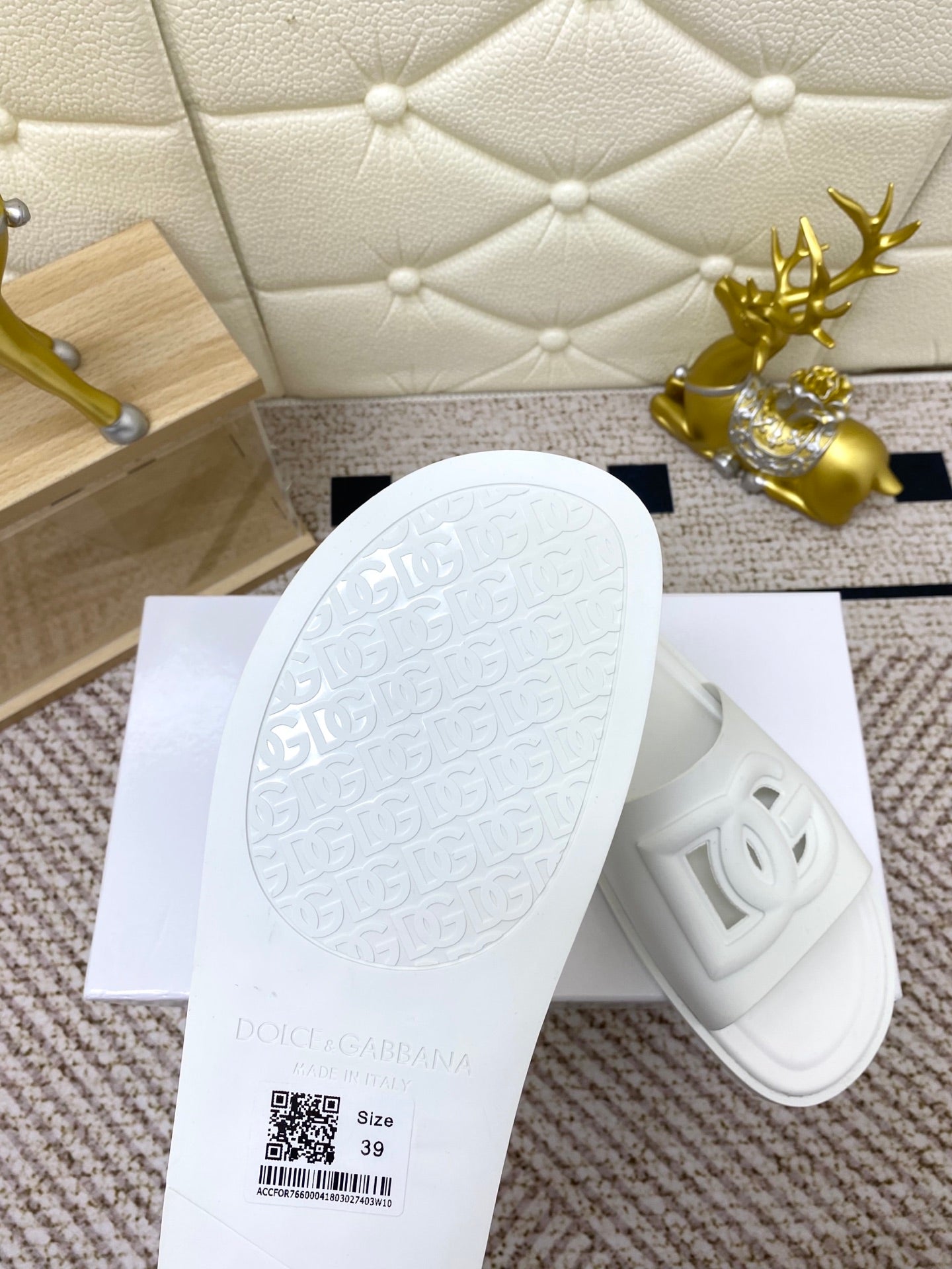 Dc Slipper White Rubber 361632