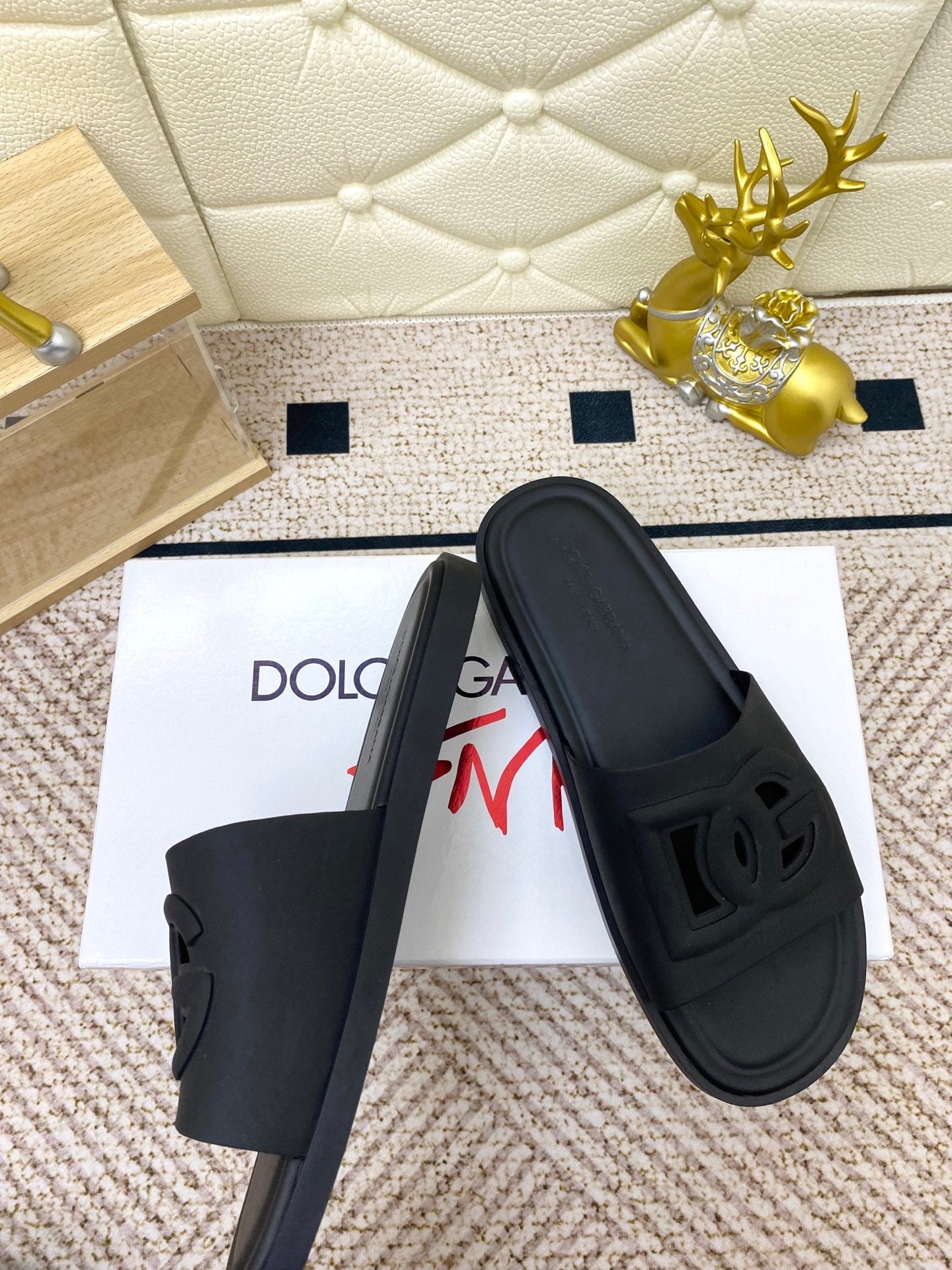 DC Slipper Black Rubber 361634
