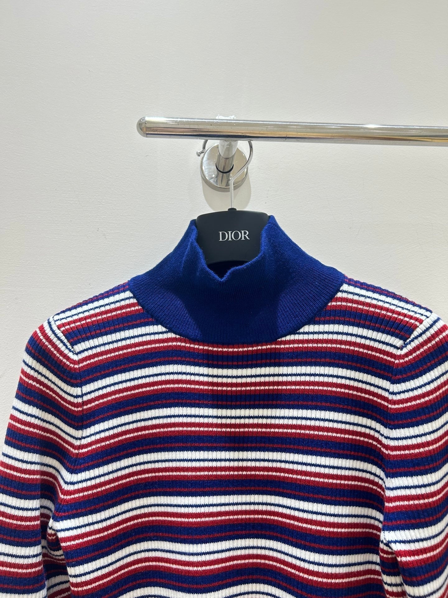 Celine 25 Striped Sweater Red Blue White Wool 308020