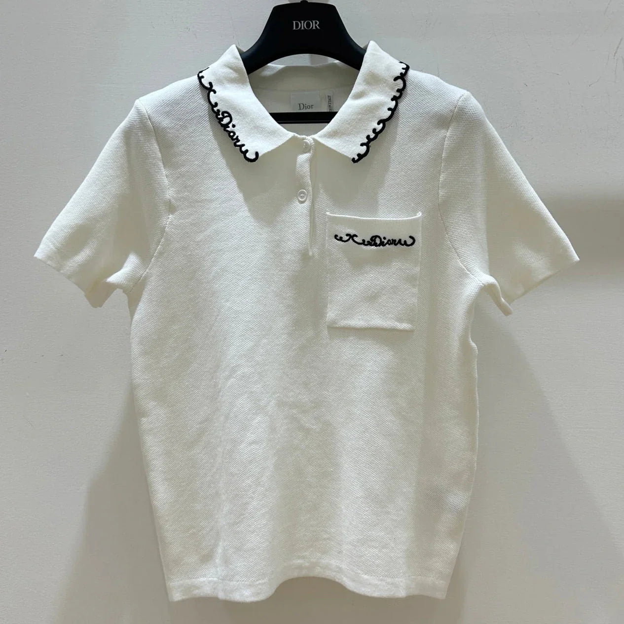 Dior 2026 Short-Sleeved Tops Polo White Cotton 489142
