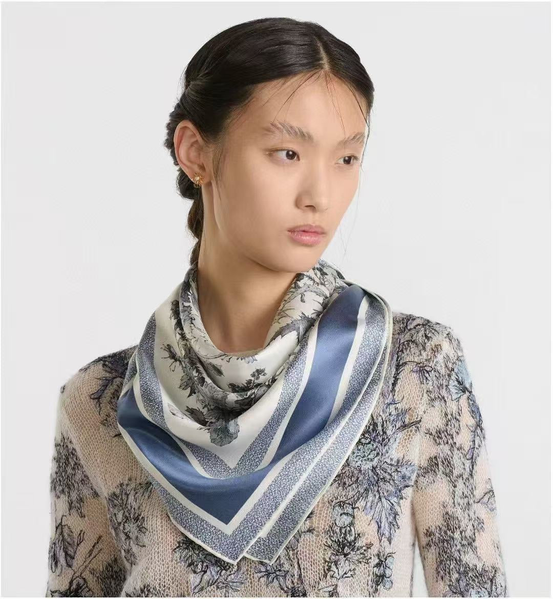 Dior 26s Scarf 90cm Silk 304189