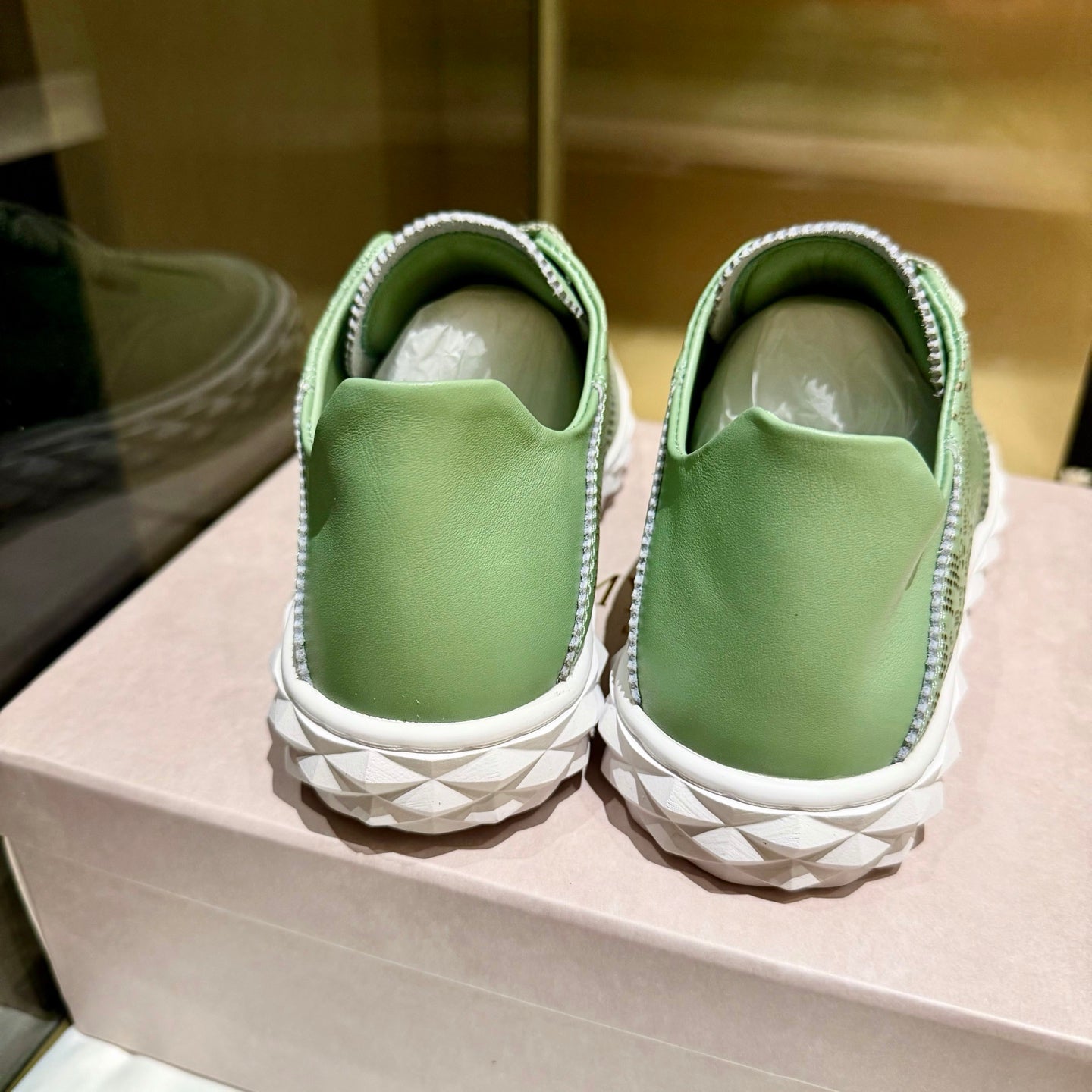 Jimmy Diamond Light Flex Sneaker Green Suede Leather 715045