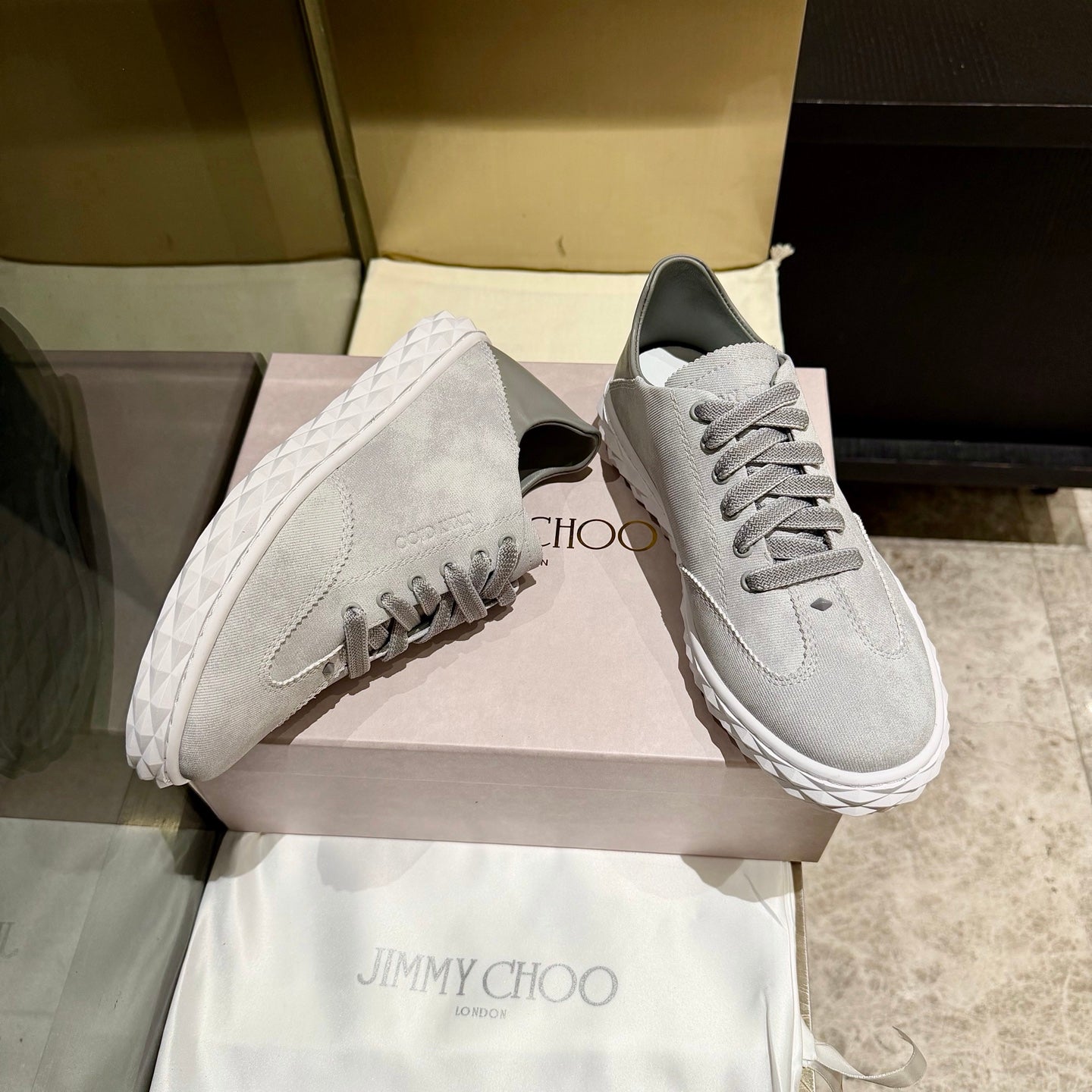Jimmy Diamond Light Flex Sneaker Grey Suede 715042