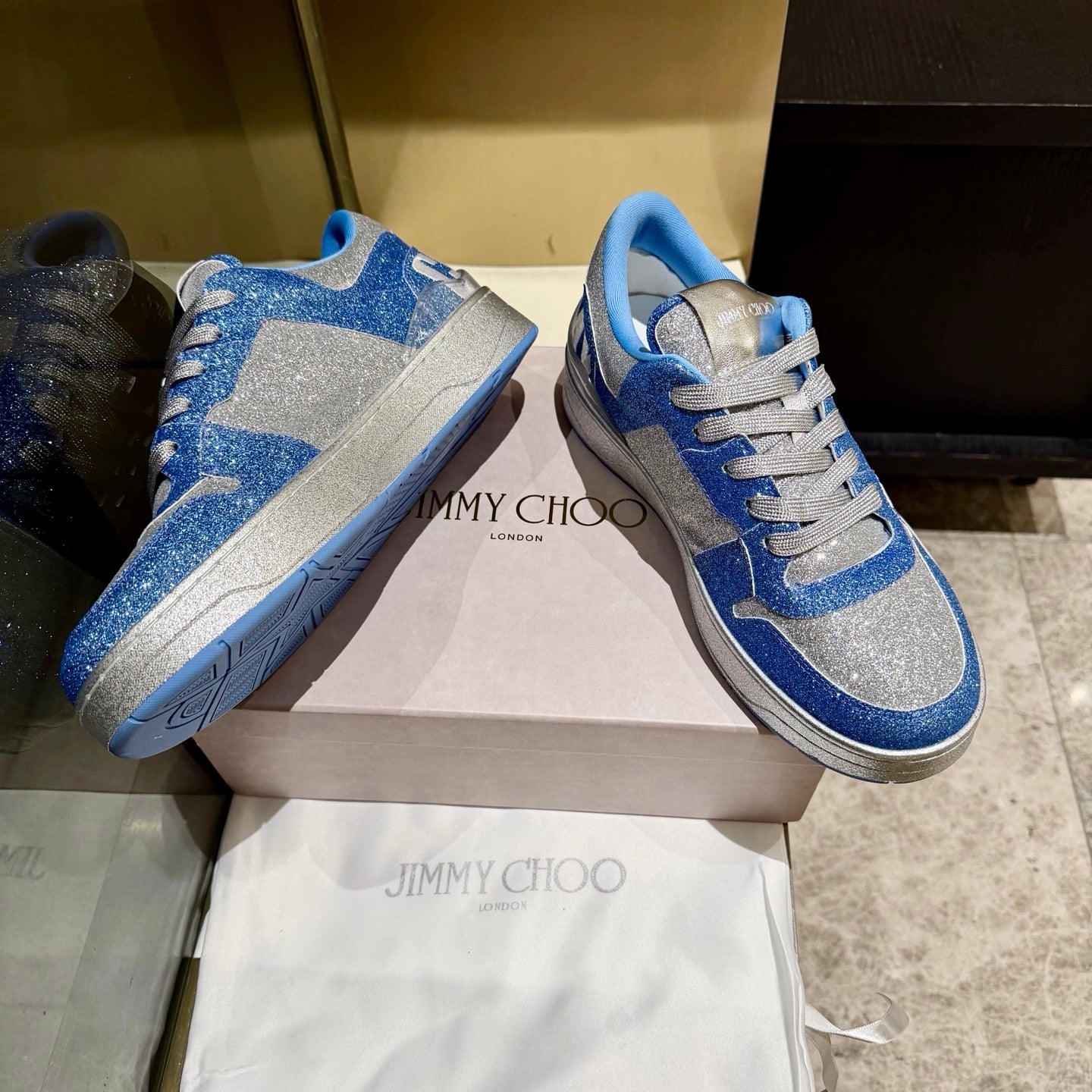 Jimmy Florent Sneaker Blue Grey Glitter 715040