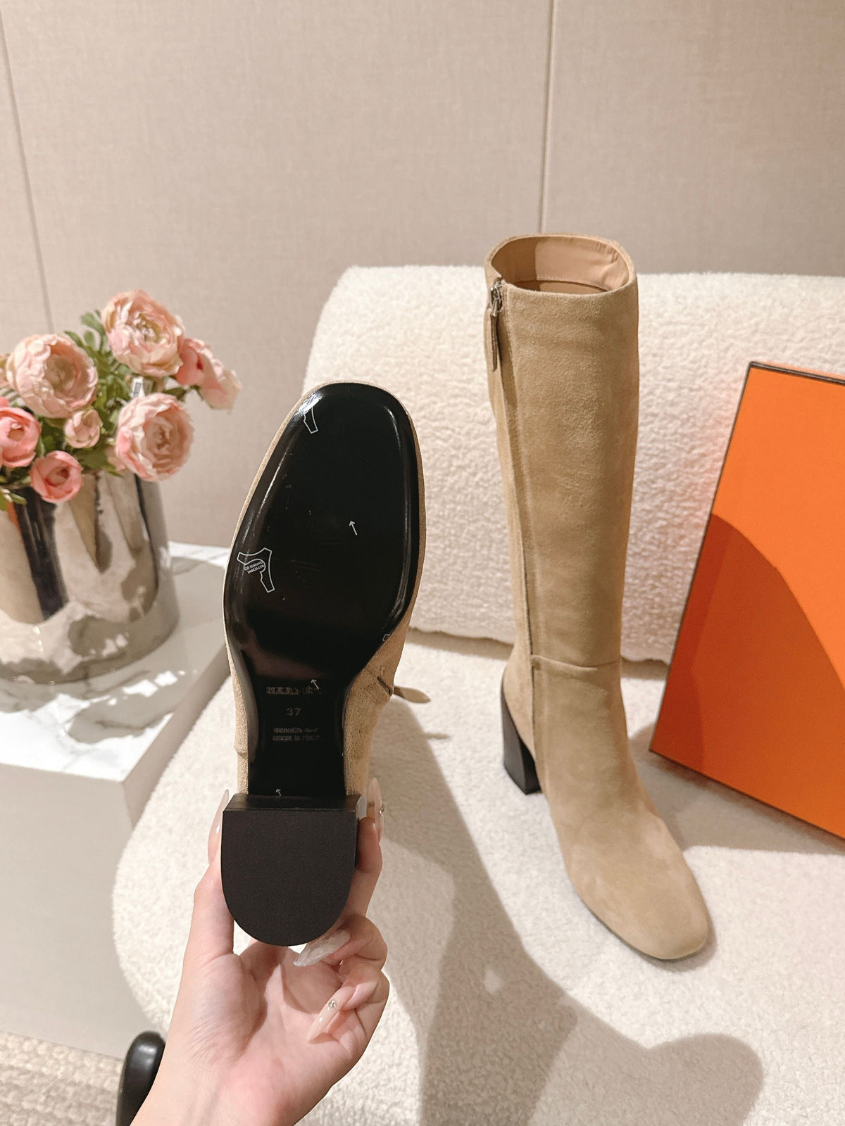 Hermes 26s Lisiere High Boots 6cm 168294