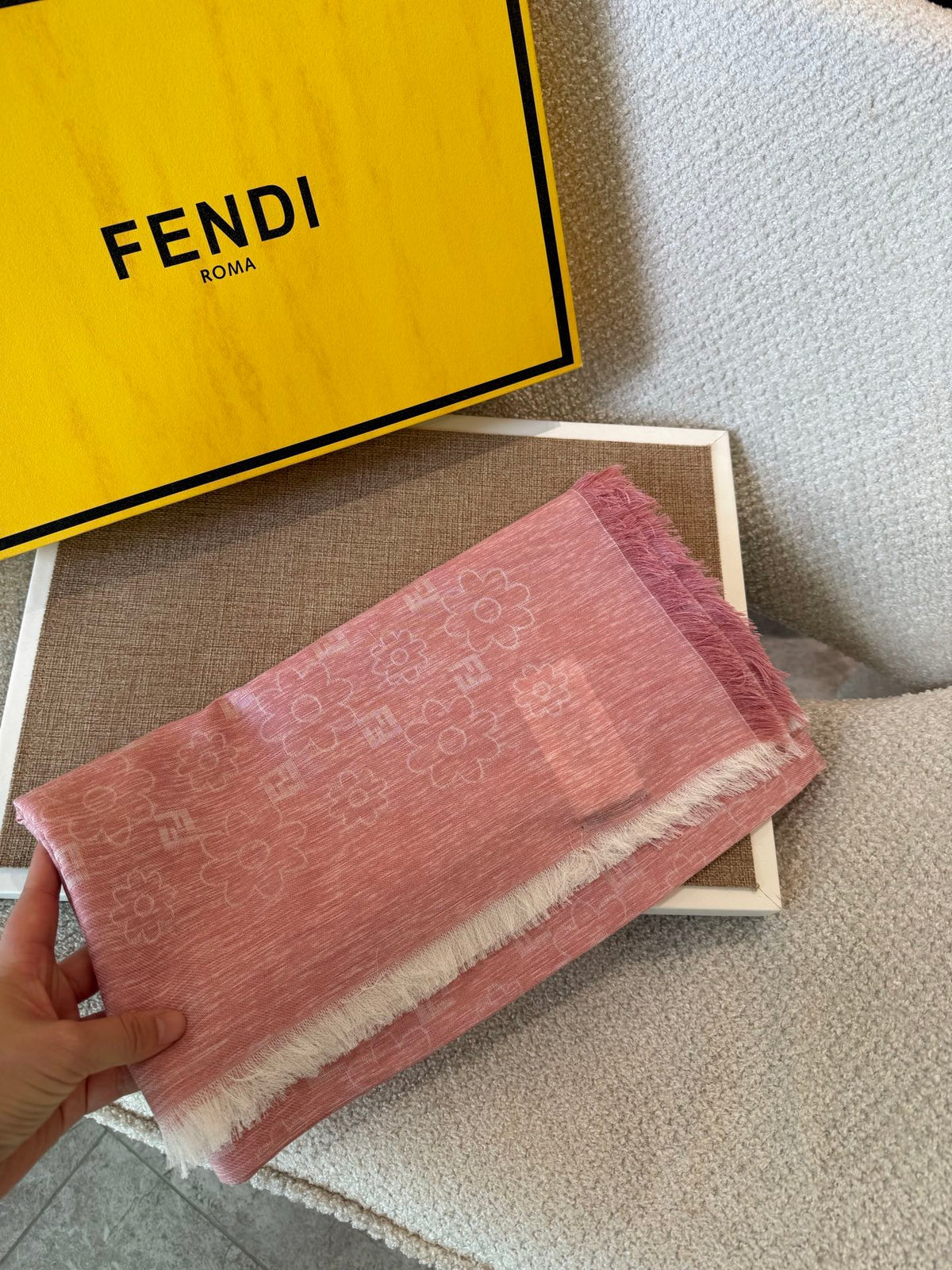 Fendi 26s Scarf 140 In Cashmere And Silk 522026