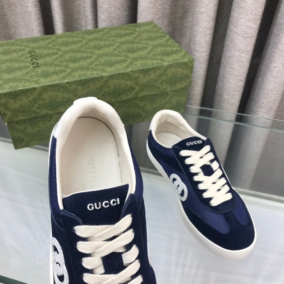 Gucci 26s Interlocking G Sneaker Denim Blue Suede