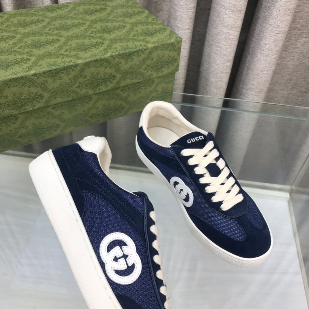 Gucci 26s Interlocking G Sneaker Denim Blue Suede