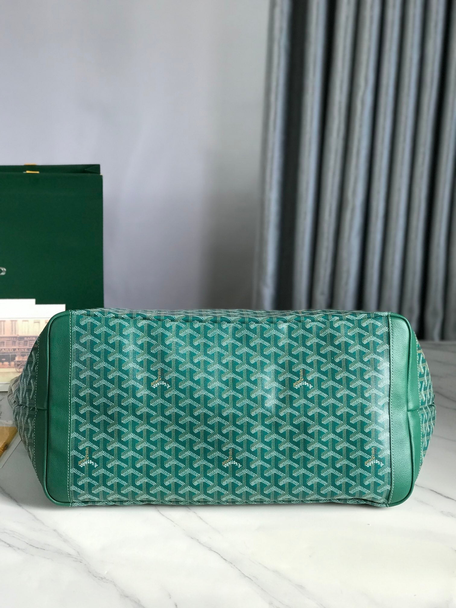Goyard Artois GM Bag 37cm Green Canvas & Calfskin