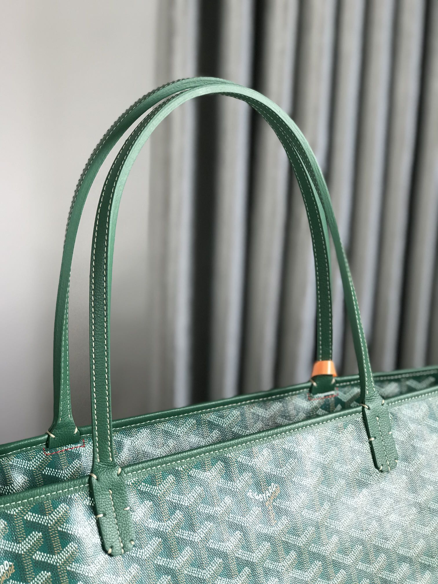 Goyard Artois GM Bag 37cm Green Canvas & Calfskin