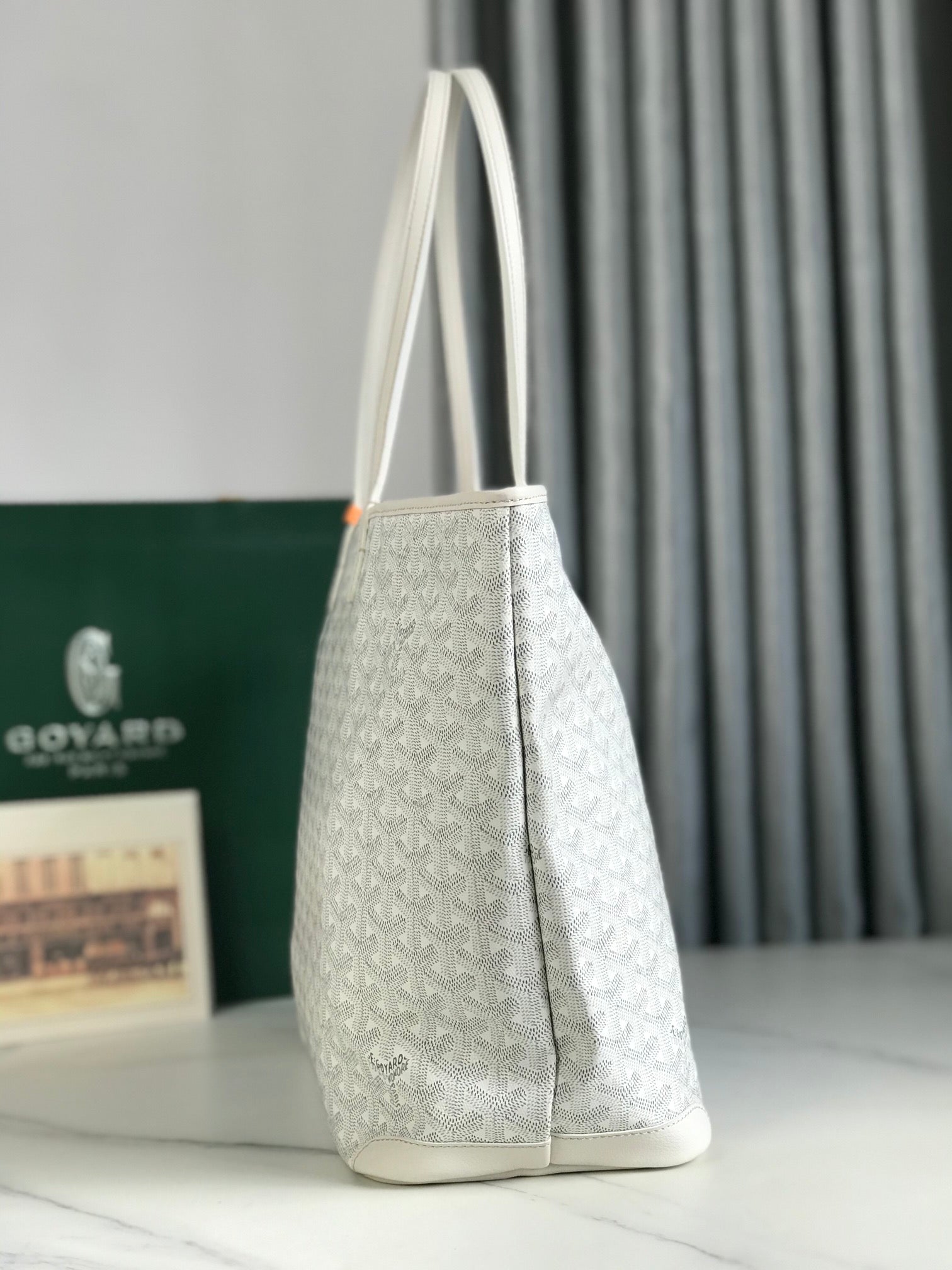 Goyard Artois PM Bag 35cm White Canvas & Calfskin