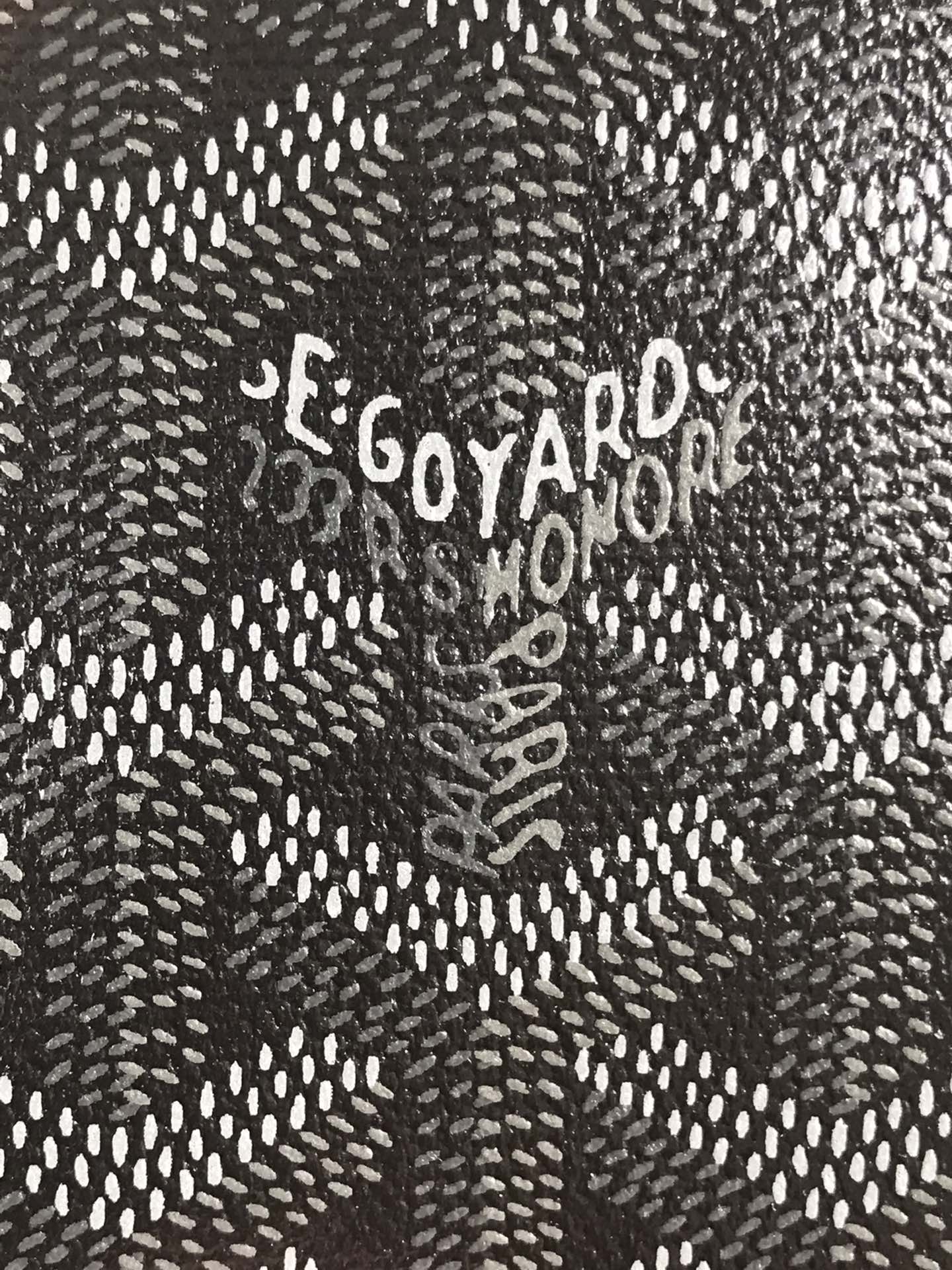 Goyard Victoire Wallet 11cm Black Red Canvas & Cafskin
