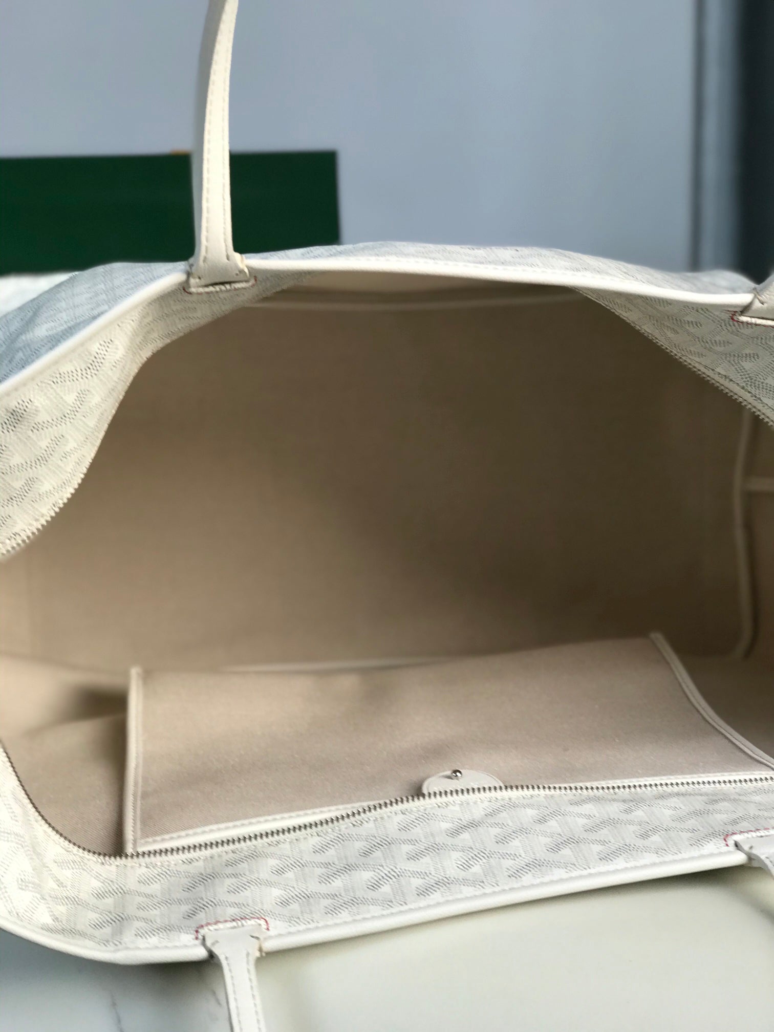 Goyard Artois GM Bag 37cm White Canvas & Calfskin