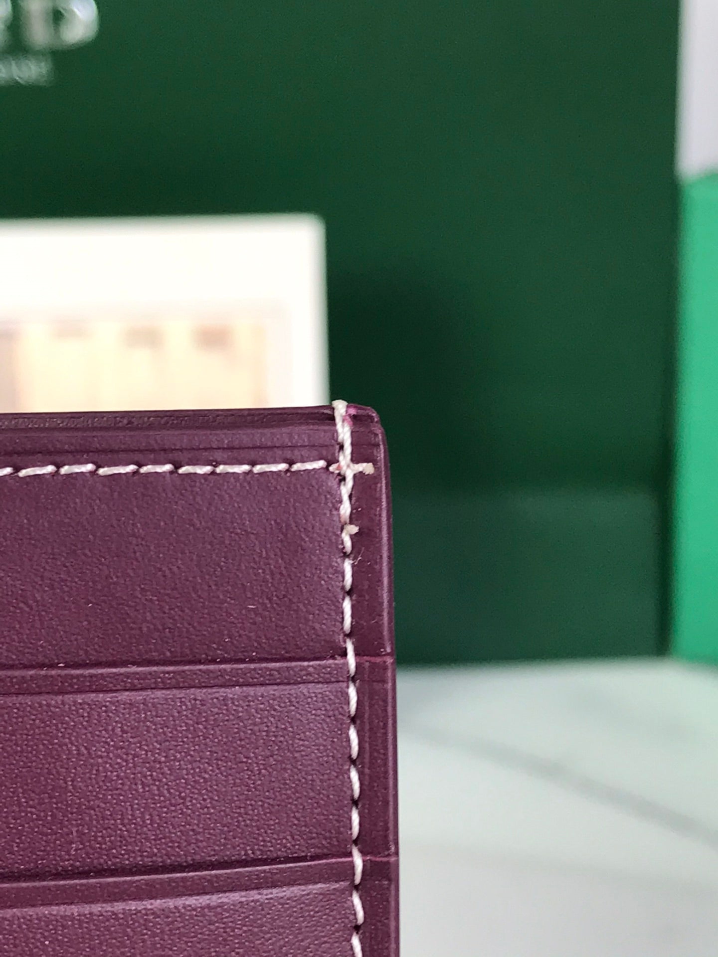 Goyard Saint-Pierre Card Wallet 11cm Burgundy Canvas