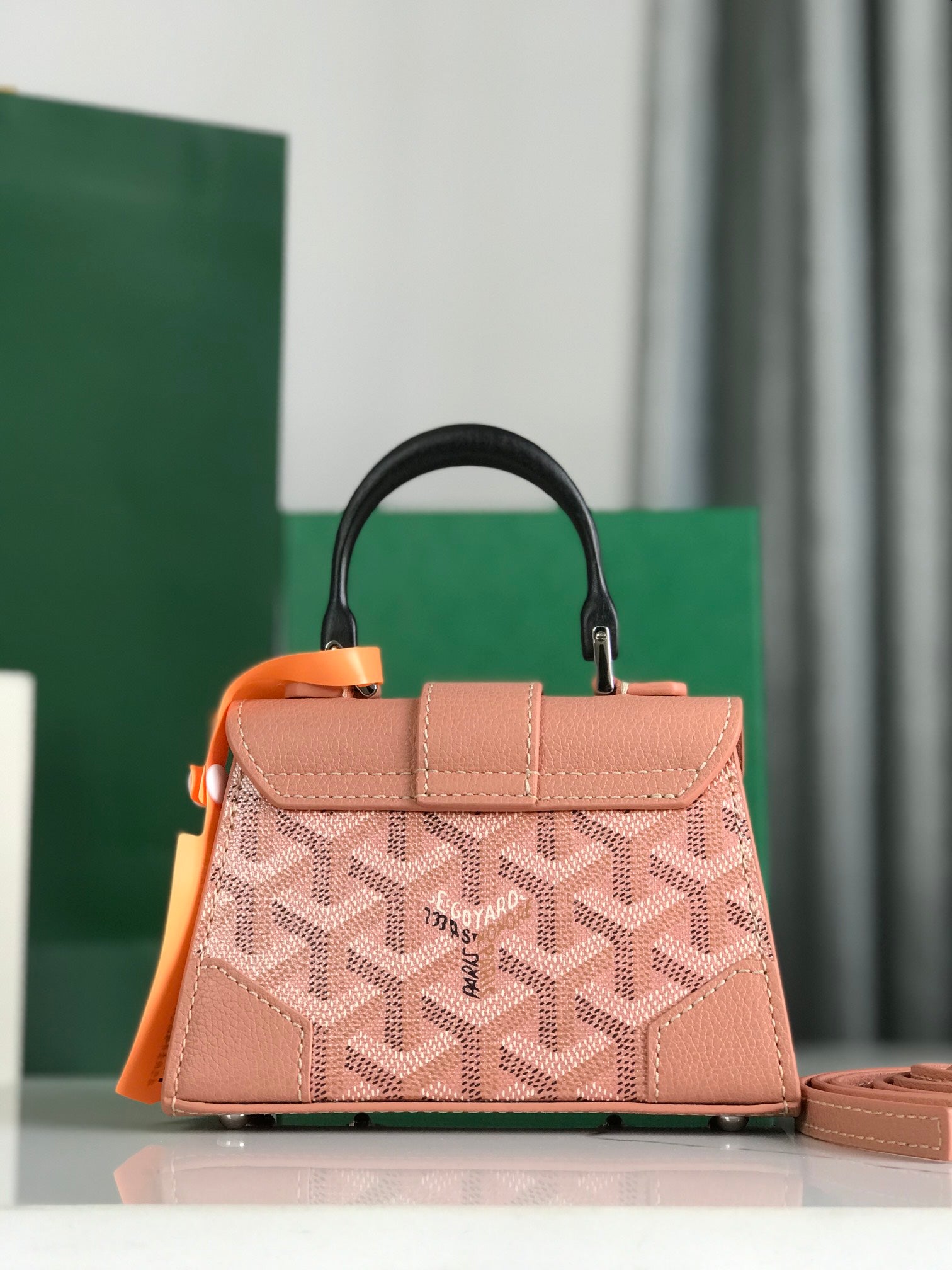 Goyard Saïgon Nano Mini Bag 14.5cm Pink Canvas & Calfskin