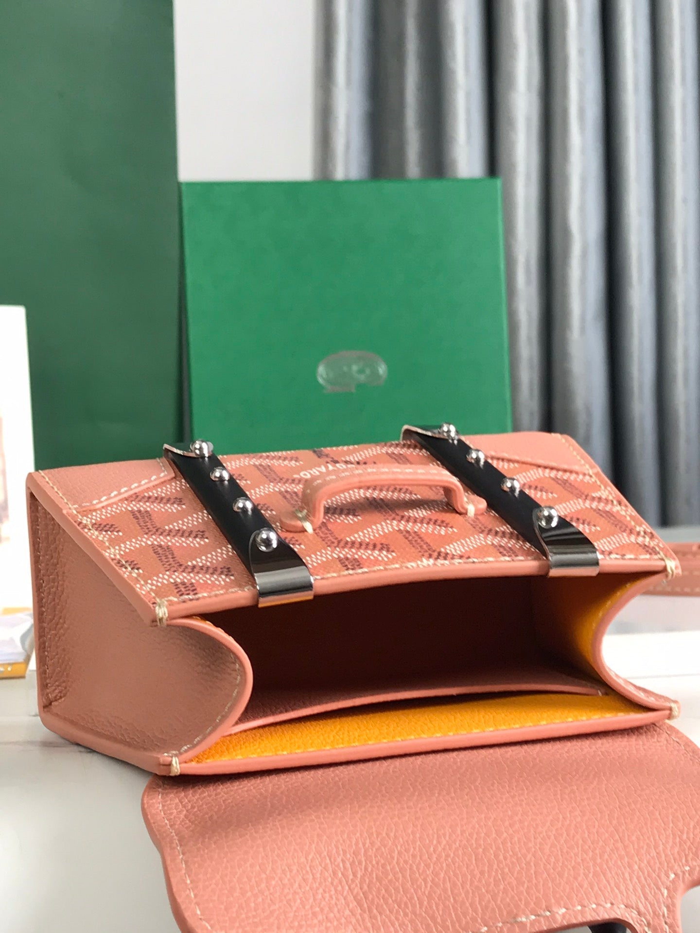 Goyard Saïgon Nano Mini Bag 14.5cm Pink Canvas & Calfskin