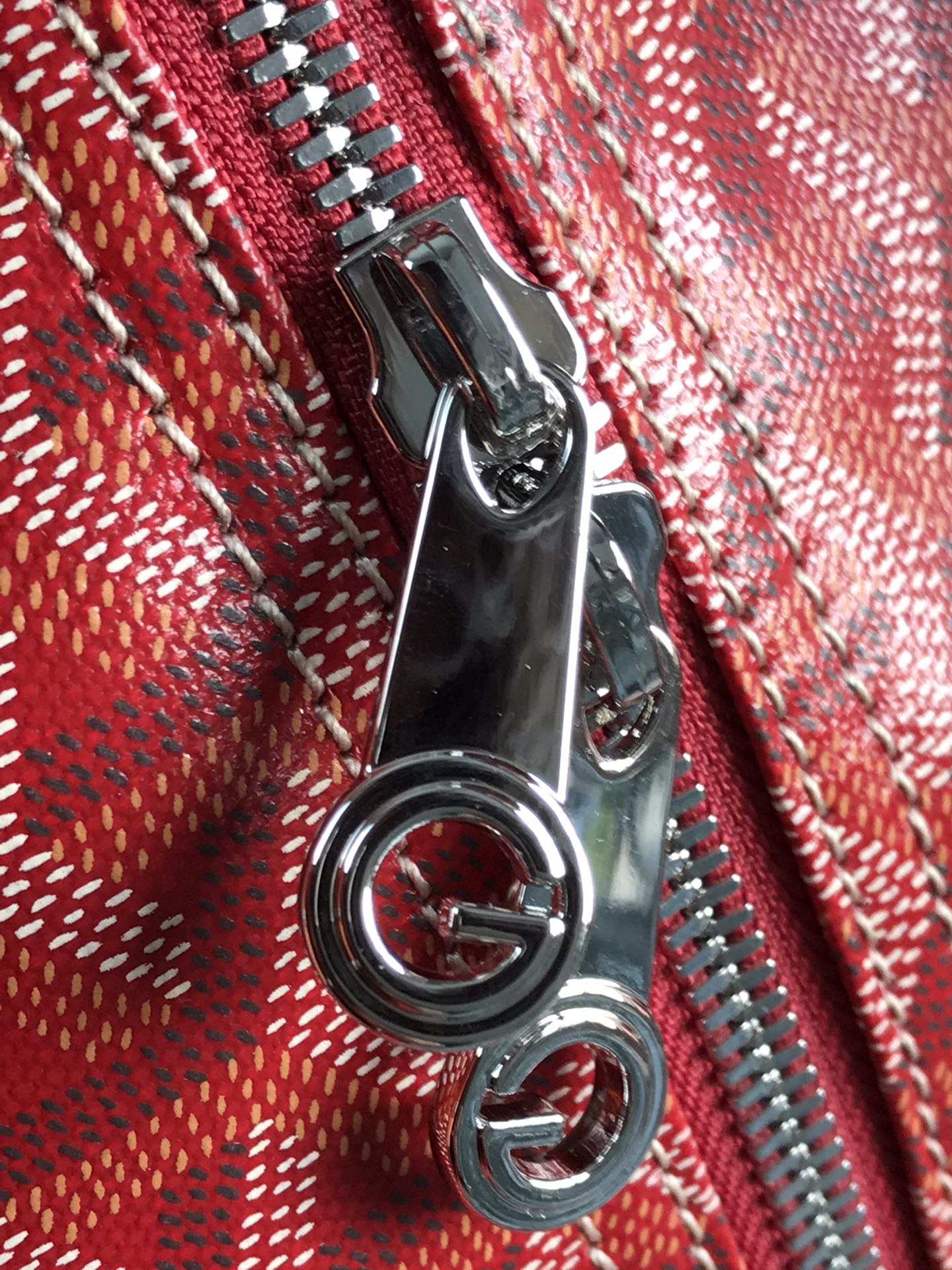 Goyard Barrel 40 Sports Bag Red Canvas & Calfskin