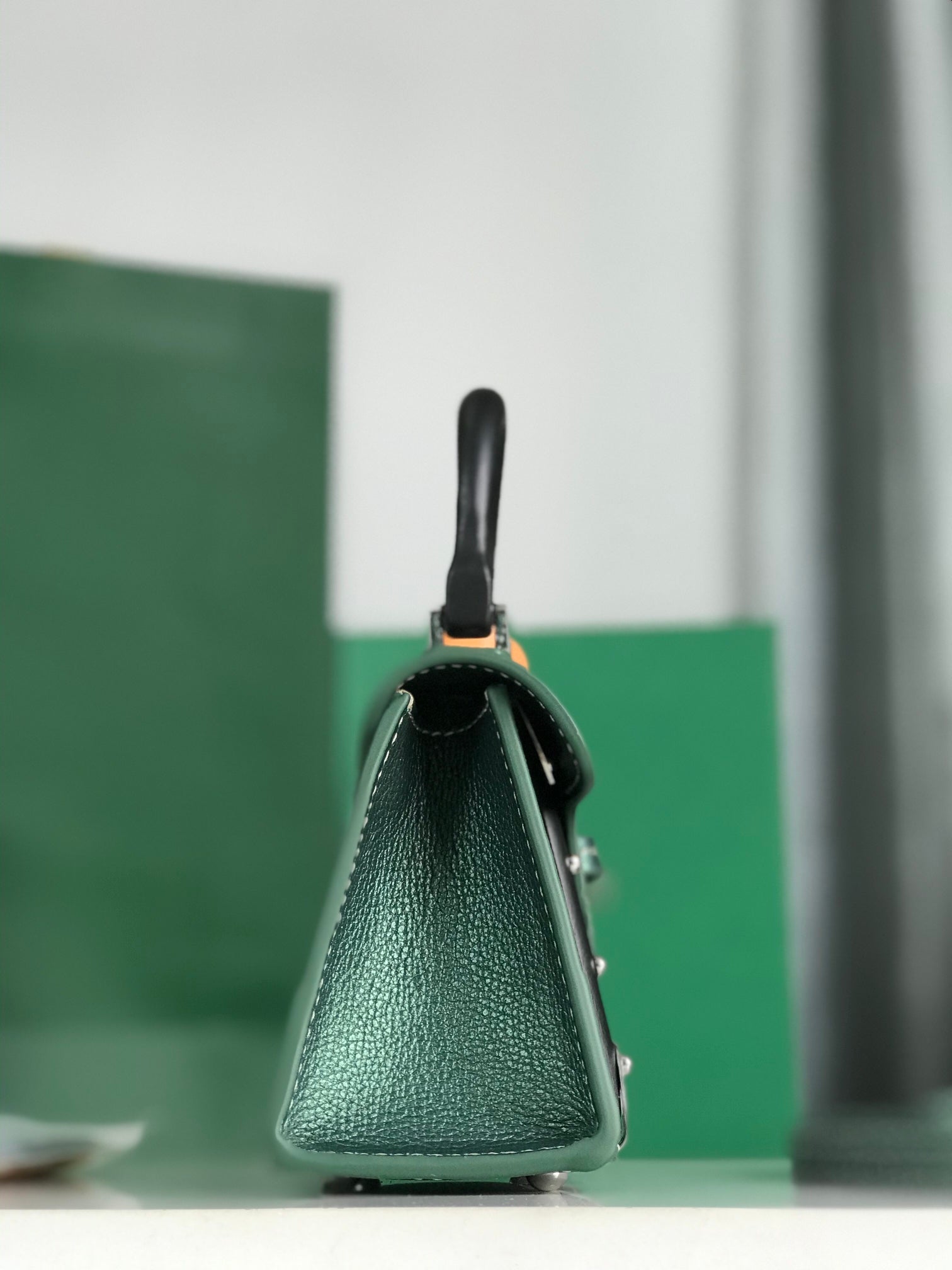 Goyard Saïgon Nano Mini Bag 14.5cm Green Canvas & Calfskin
